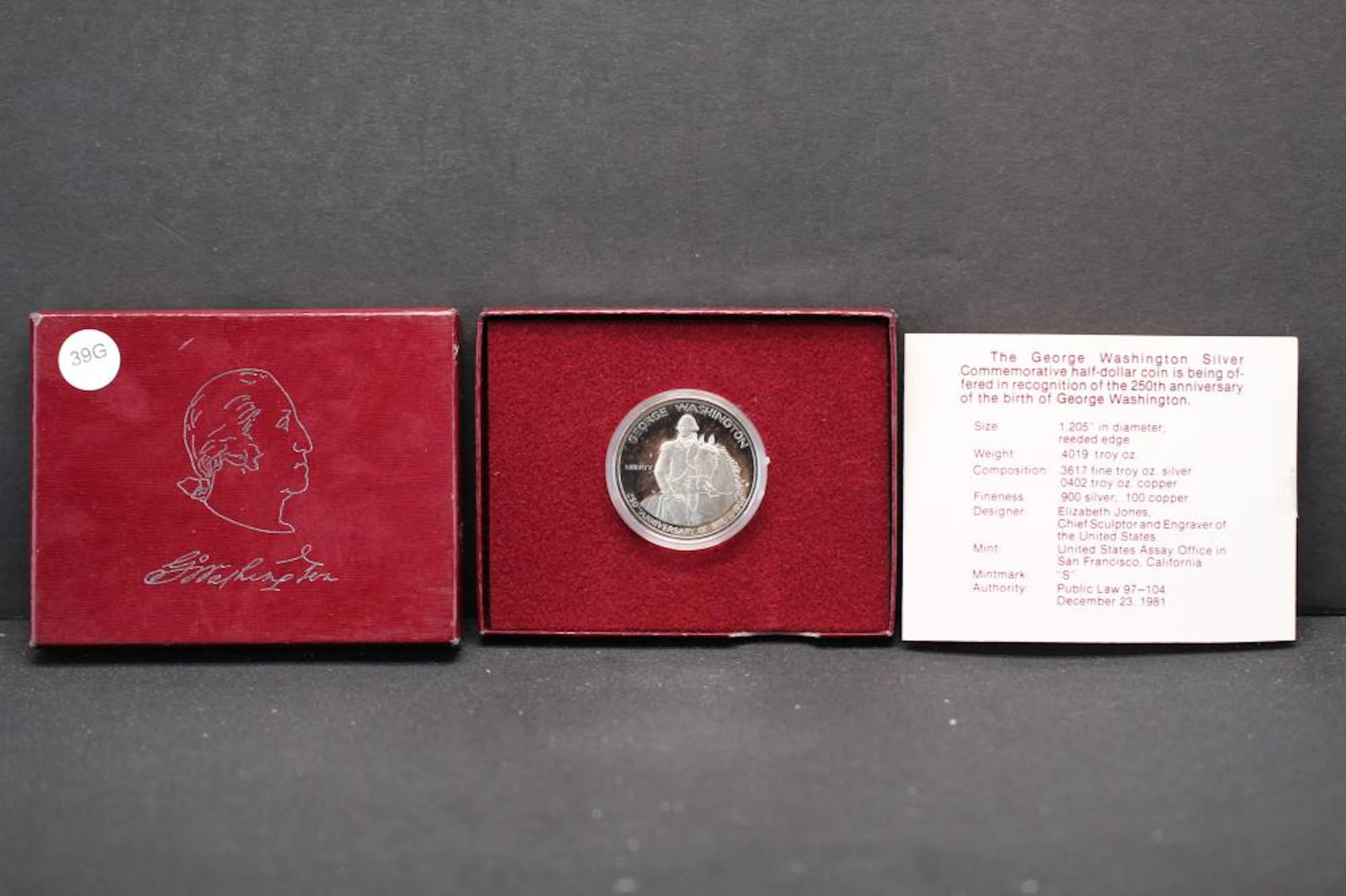 1982-S GEM BU George Washington 250th Anniversary 90% Silver Commem