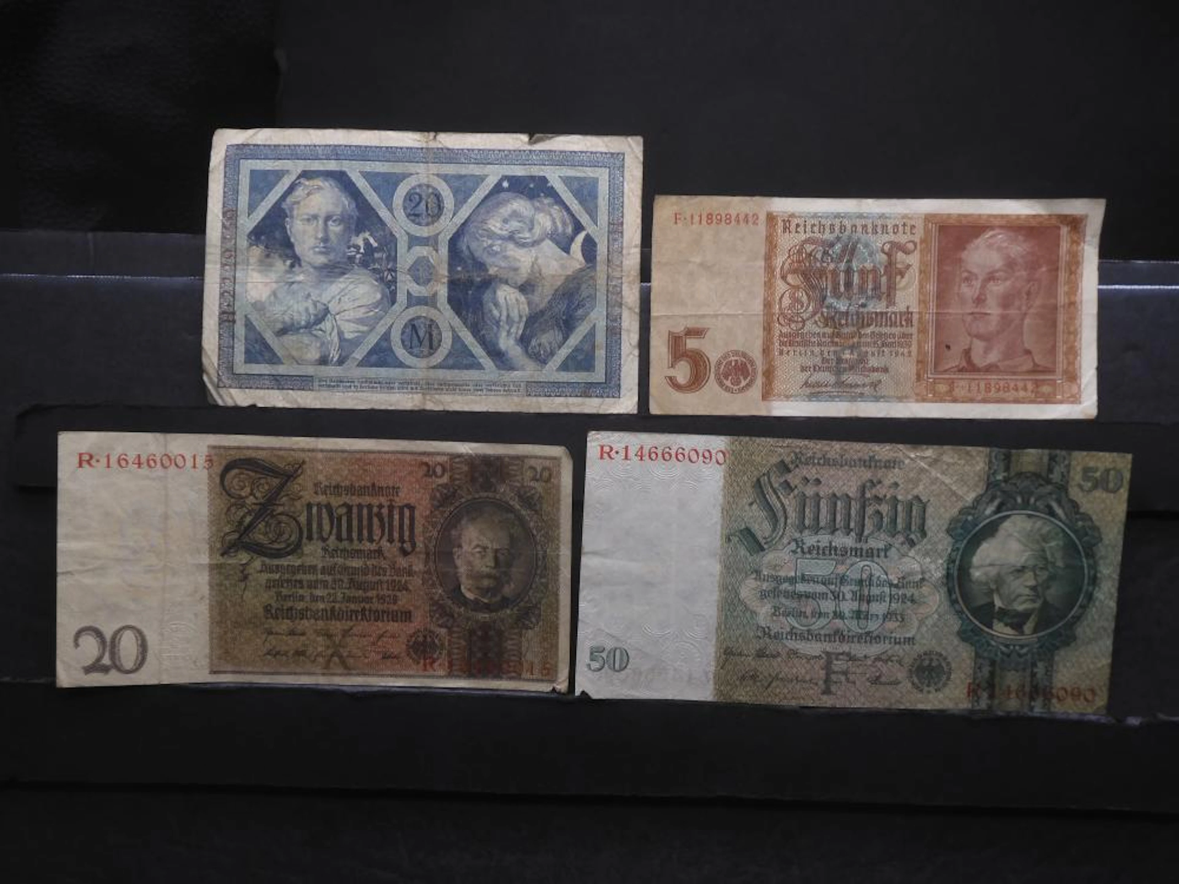 4 Early 1900's German Notes