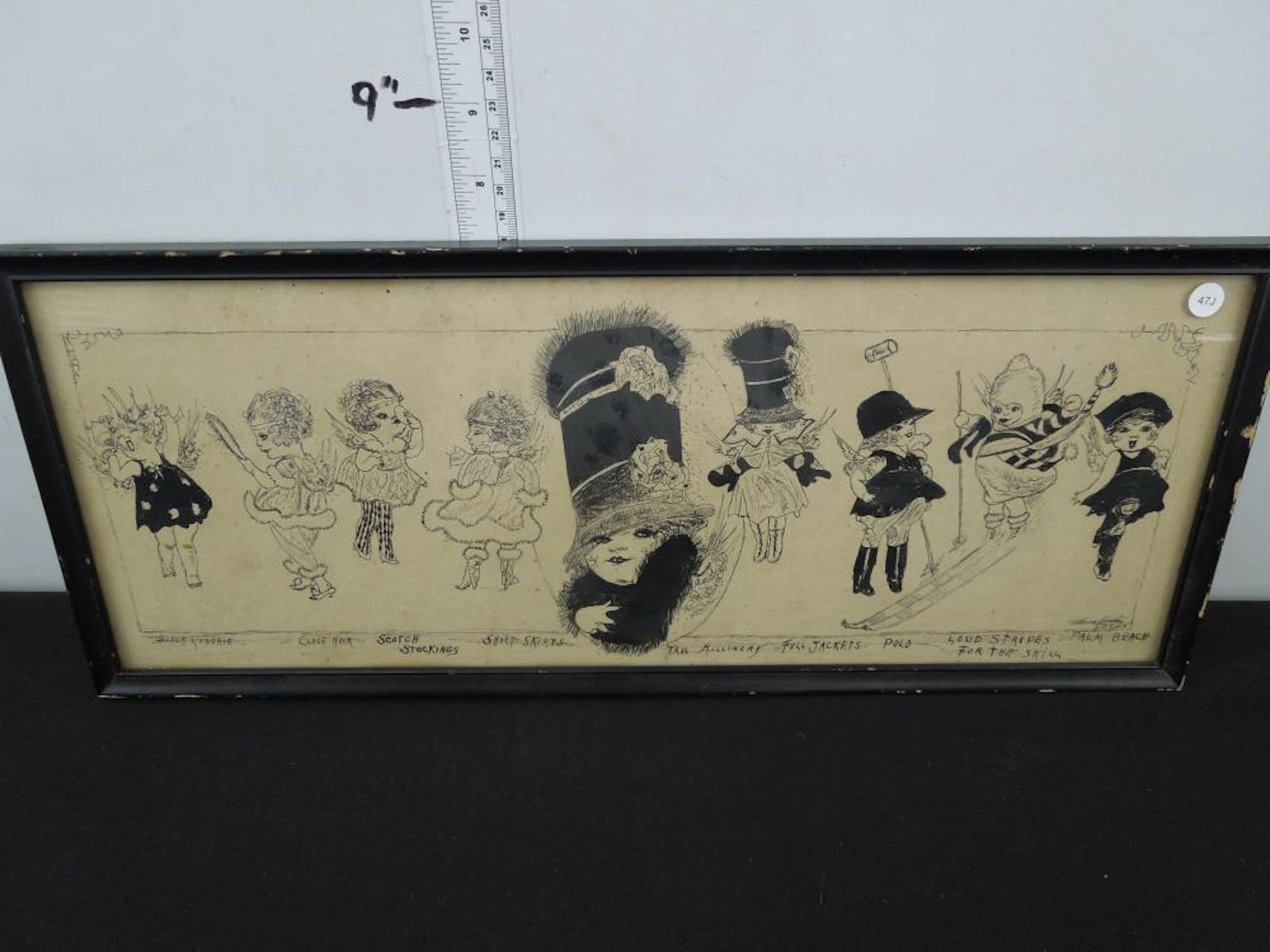 Vintage Print Approx 18.5" x 7.5" Dated 8/25/18