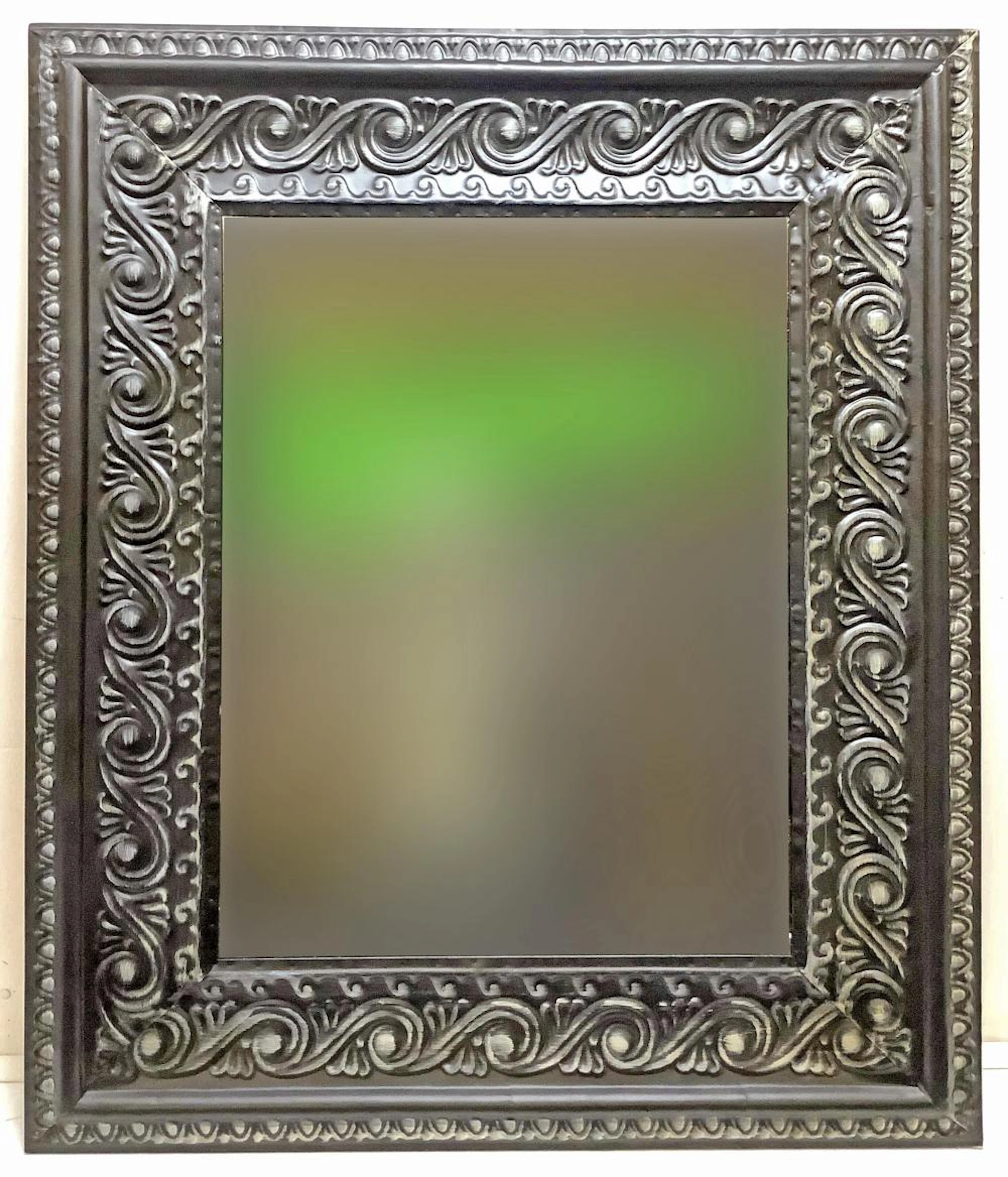 Baroque Influenced Aluminum Wall Mirror