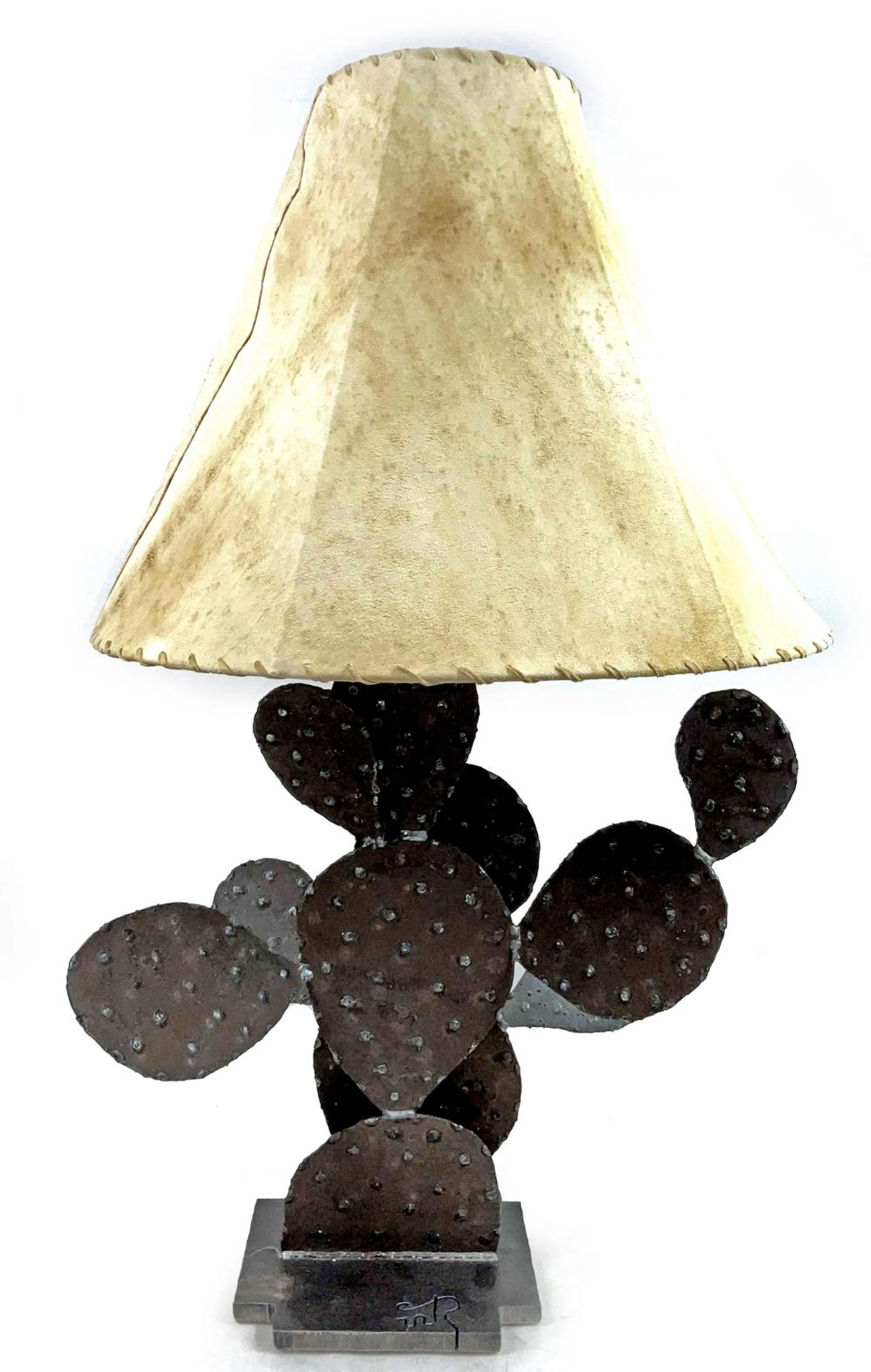 Rustic Southwestern Cacti Table Lamp w/ Shade