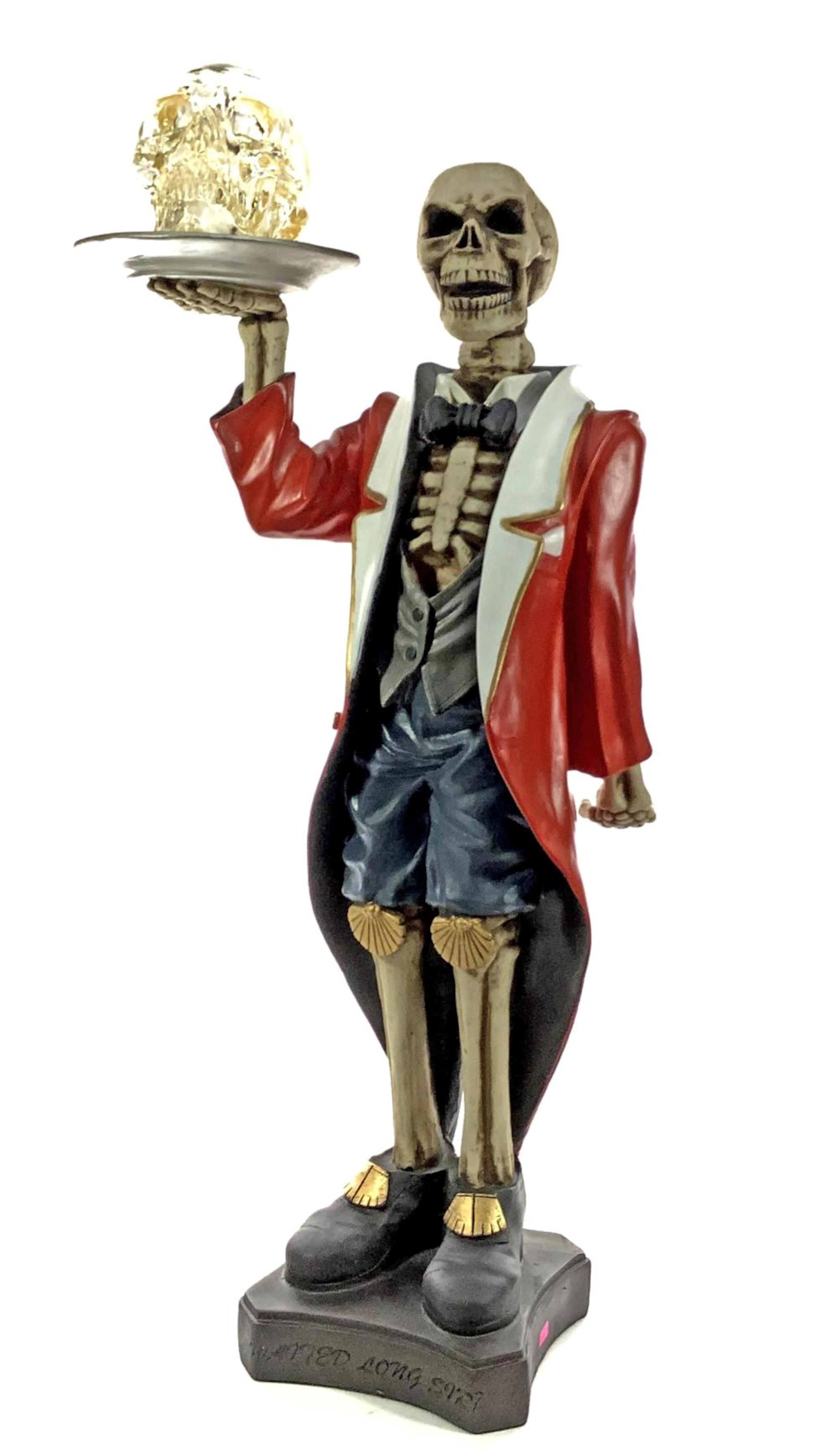 Halloween Decor, Skeleton Butler With Skull