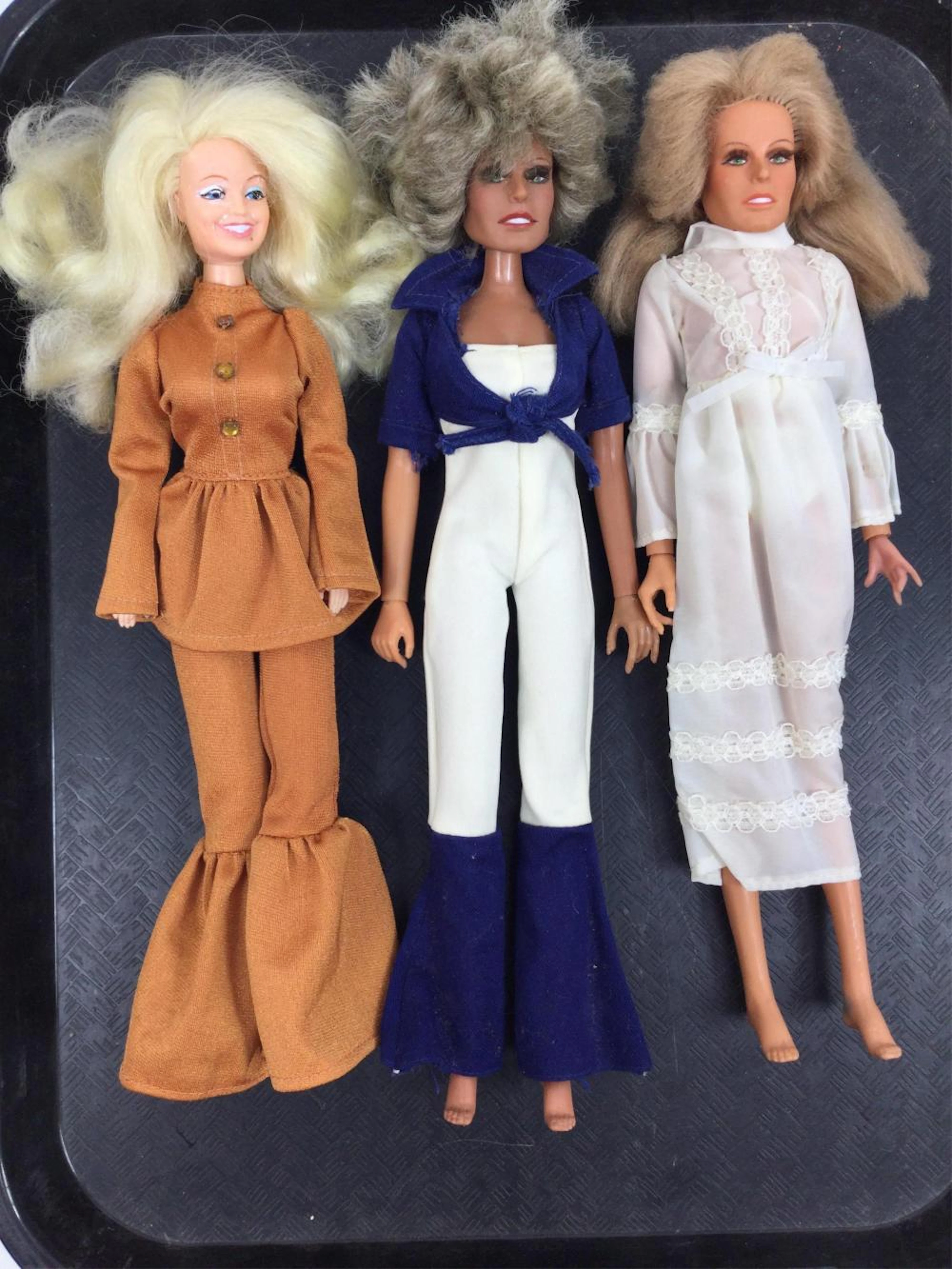 (3pc) Farrah Fawcett/ Dolly Parton Dolls