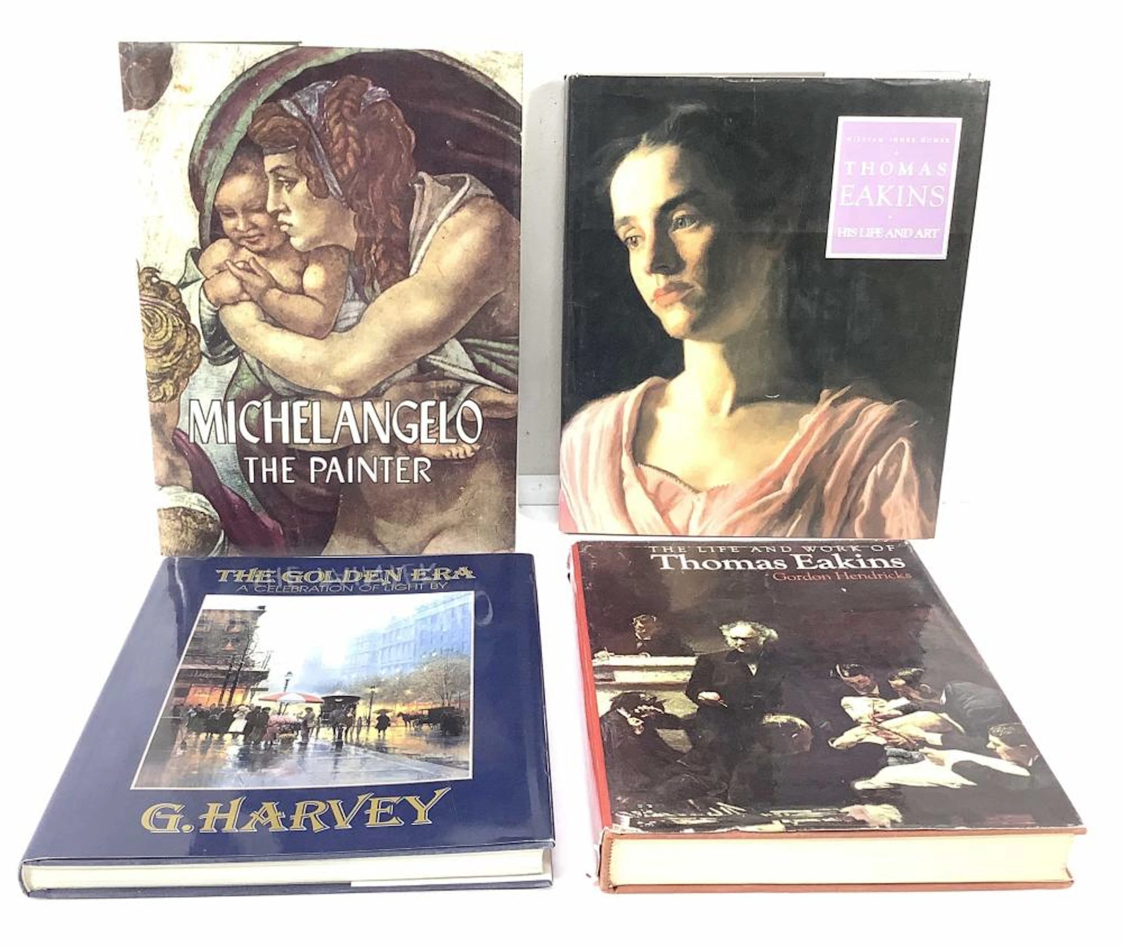 (4) Books, Thomas Eakins, Michelangelo The Painter