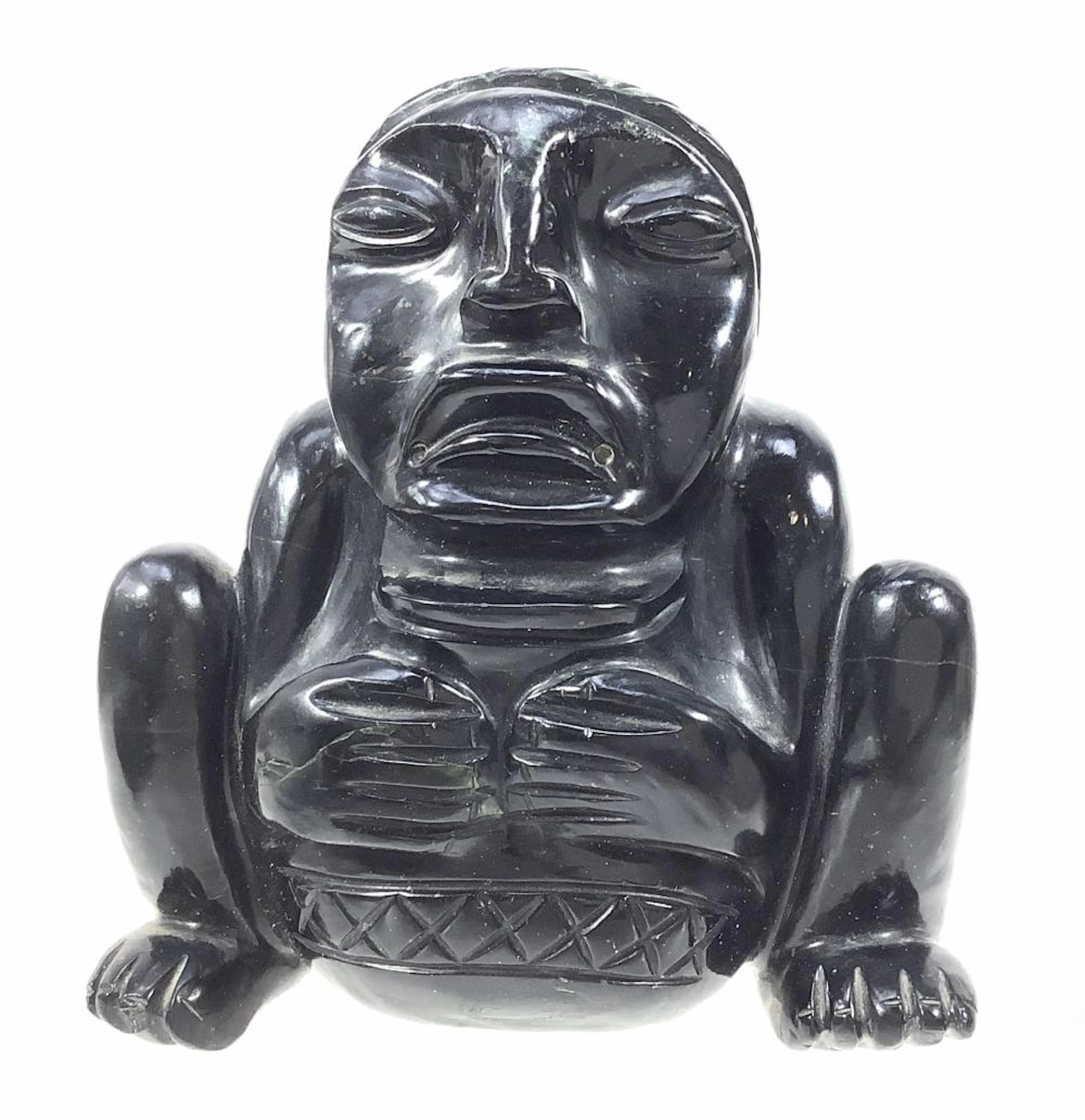 Antique Olmec Carved Jade Figurine