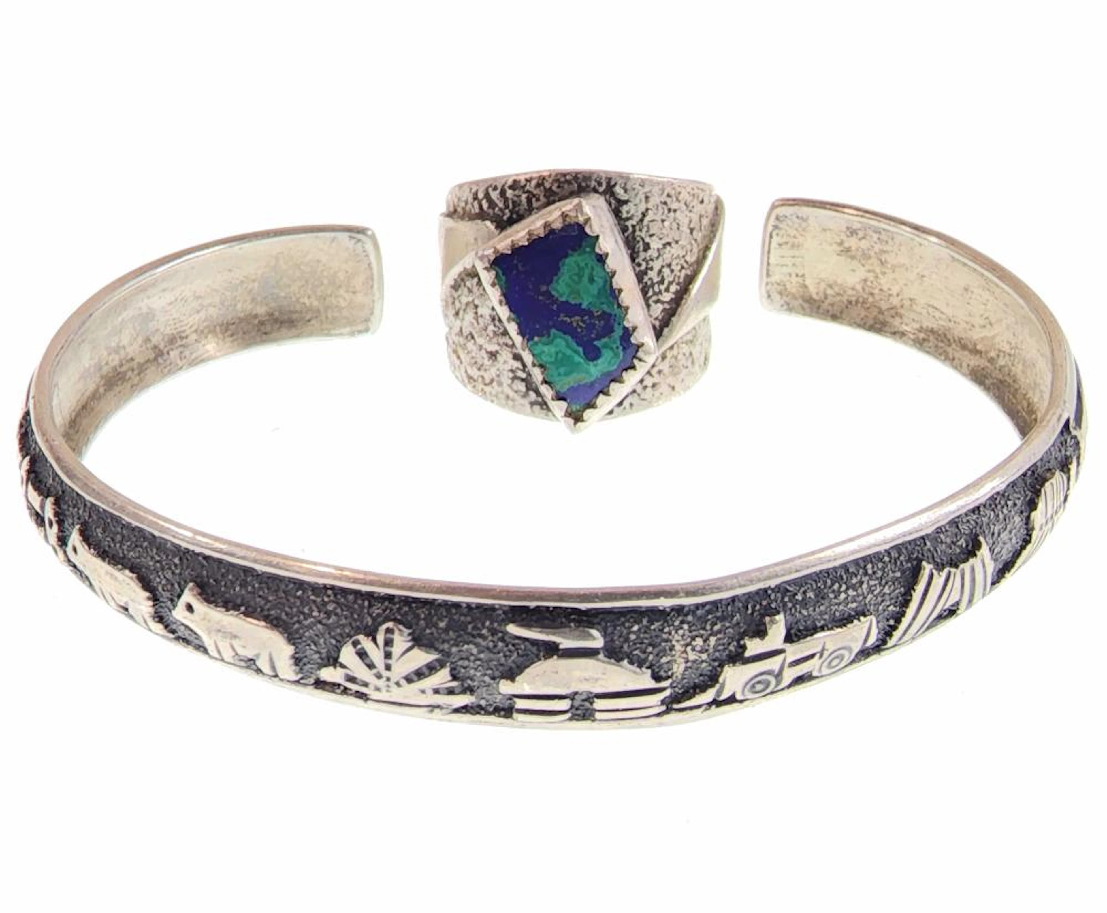 (2pc) Dan Nieto Sterling Silver Ring & Thomas Singer Bracelet