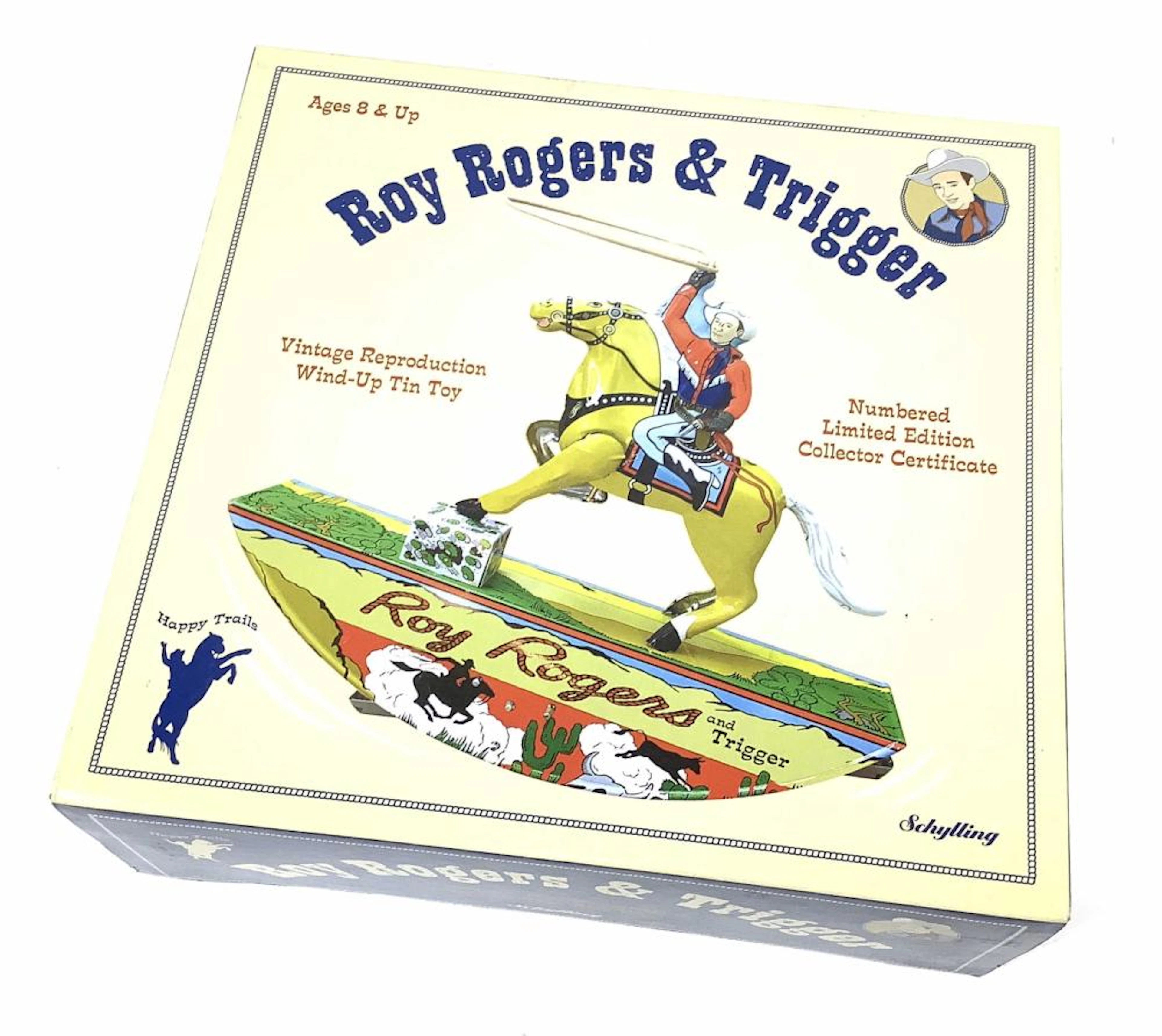 ew Schylling Roy Rogers And Trigger Tin Litho-toy