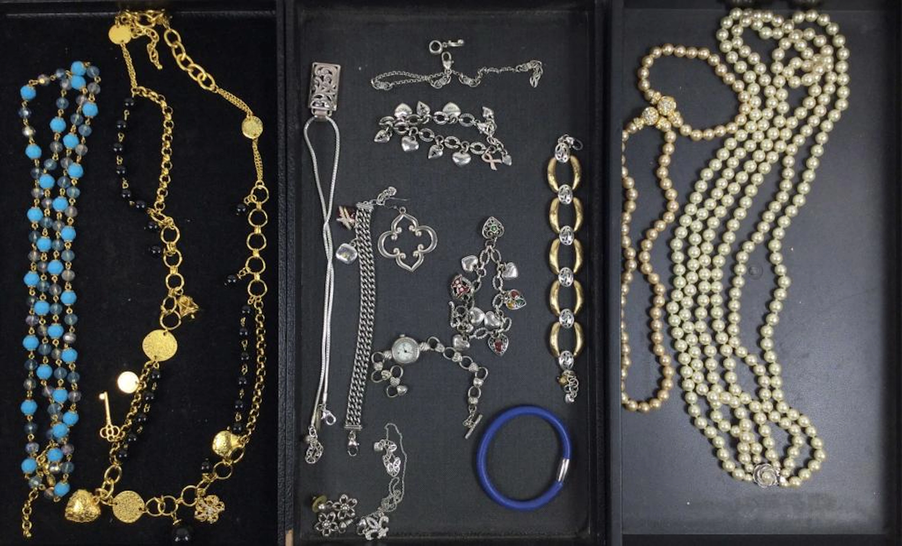 Assorted Fashion Jewelry Necklaces, Bracelets