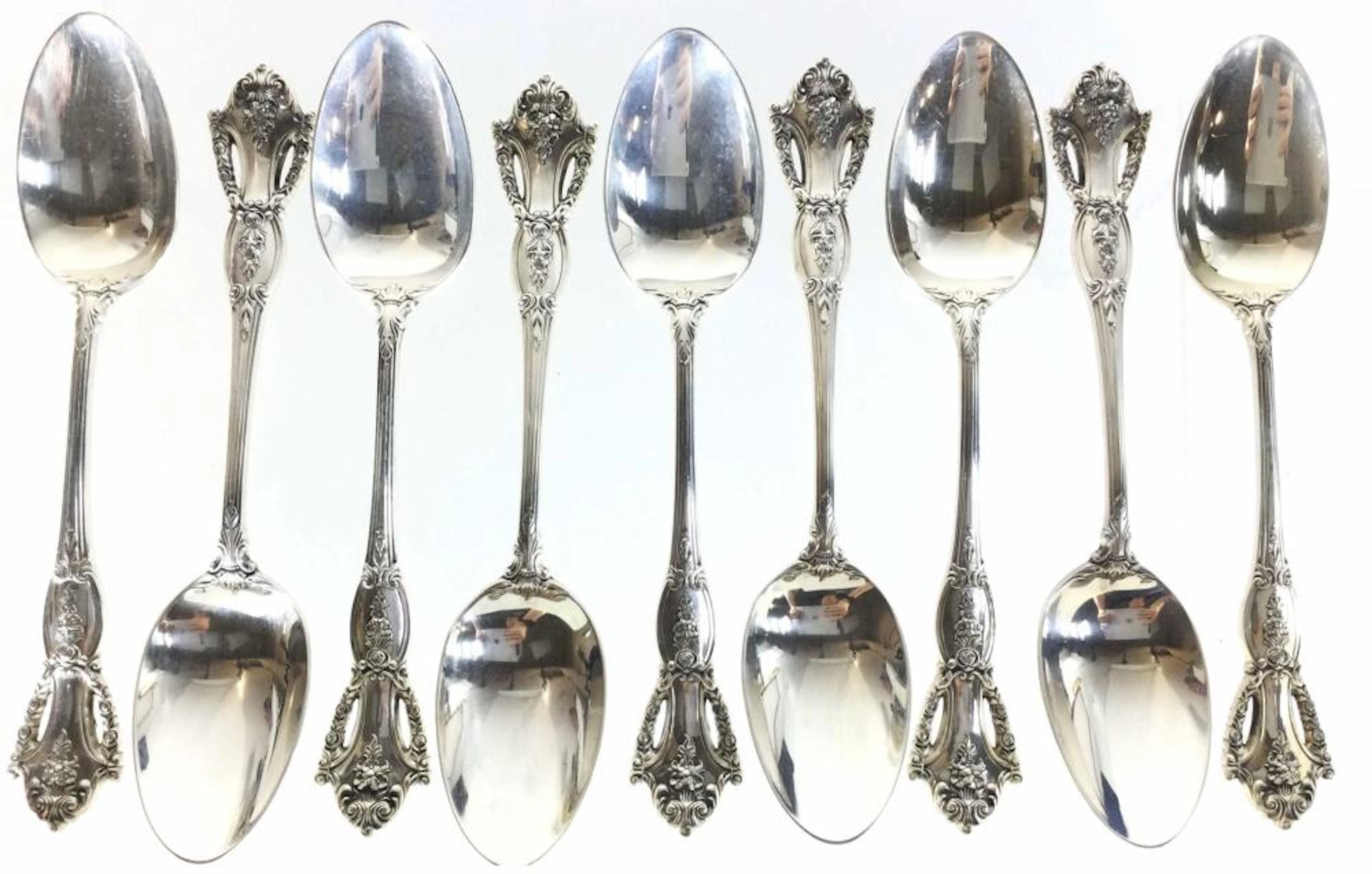(9) Tuttle Sterling Silver ?Beauvoir? Table Spoons