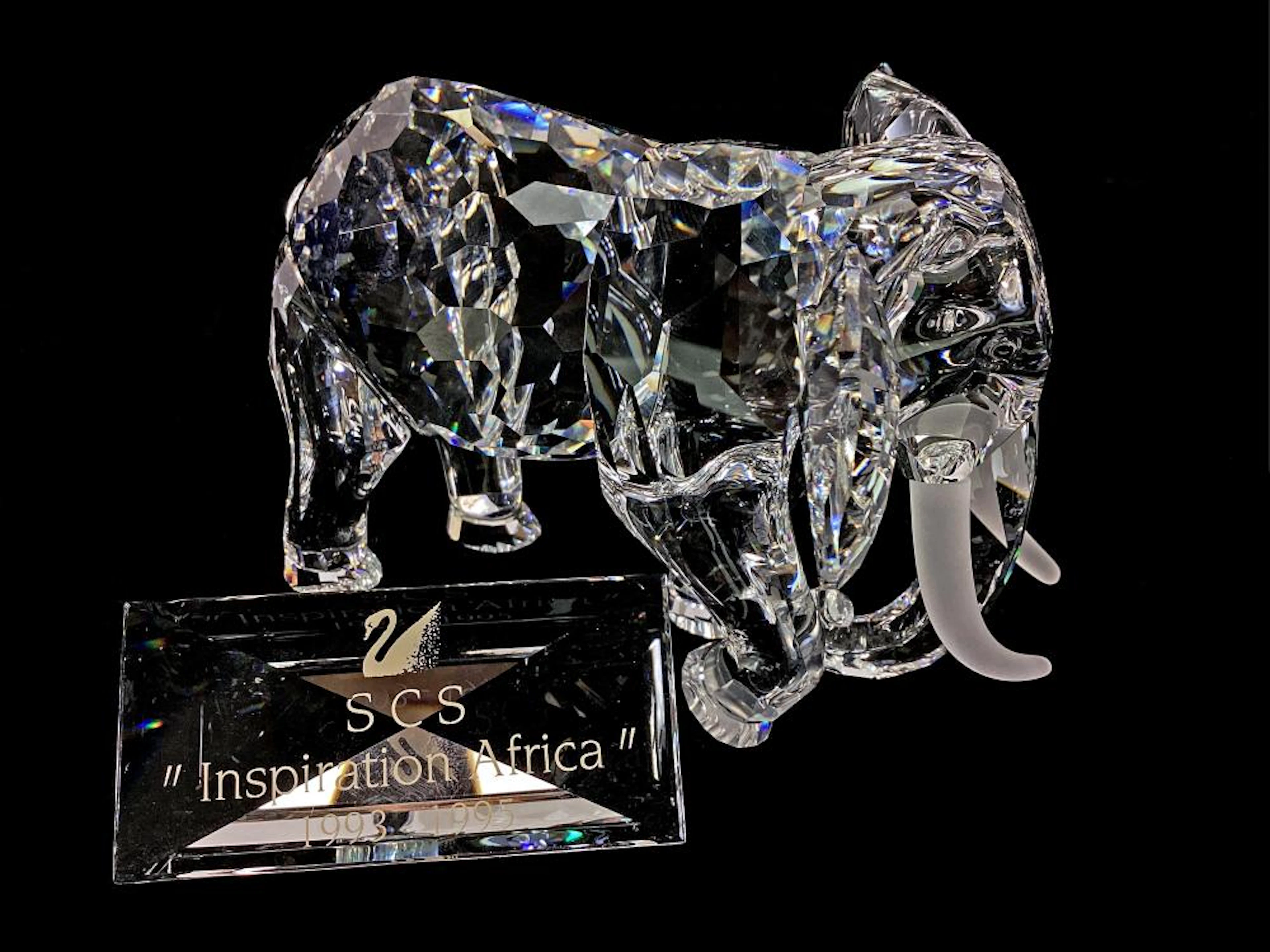 Swarovski Crystal Bull Elephant Figurine