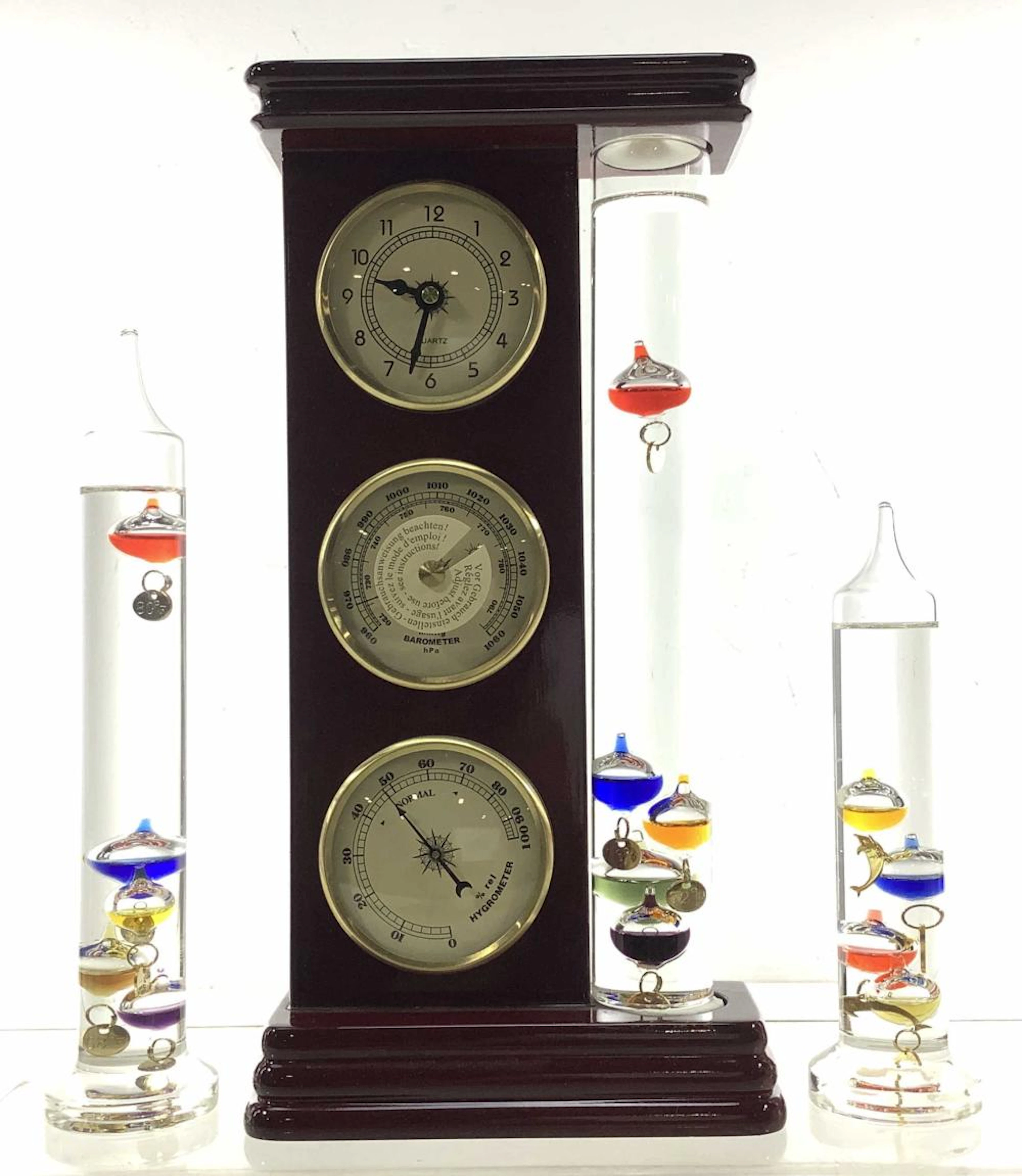 (3pc) Galileo Glass Thermometers/ Barometer