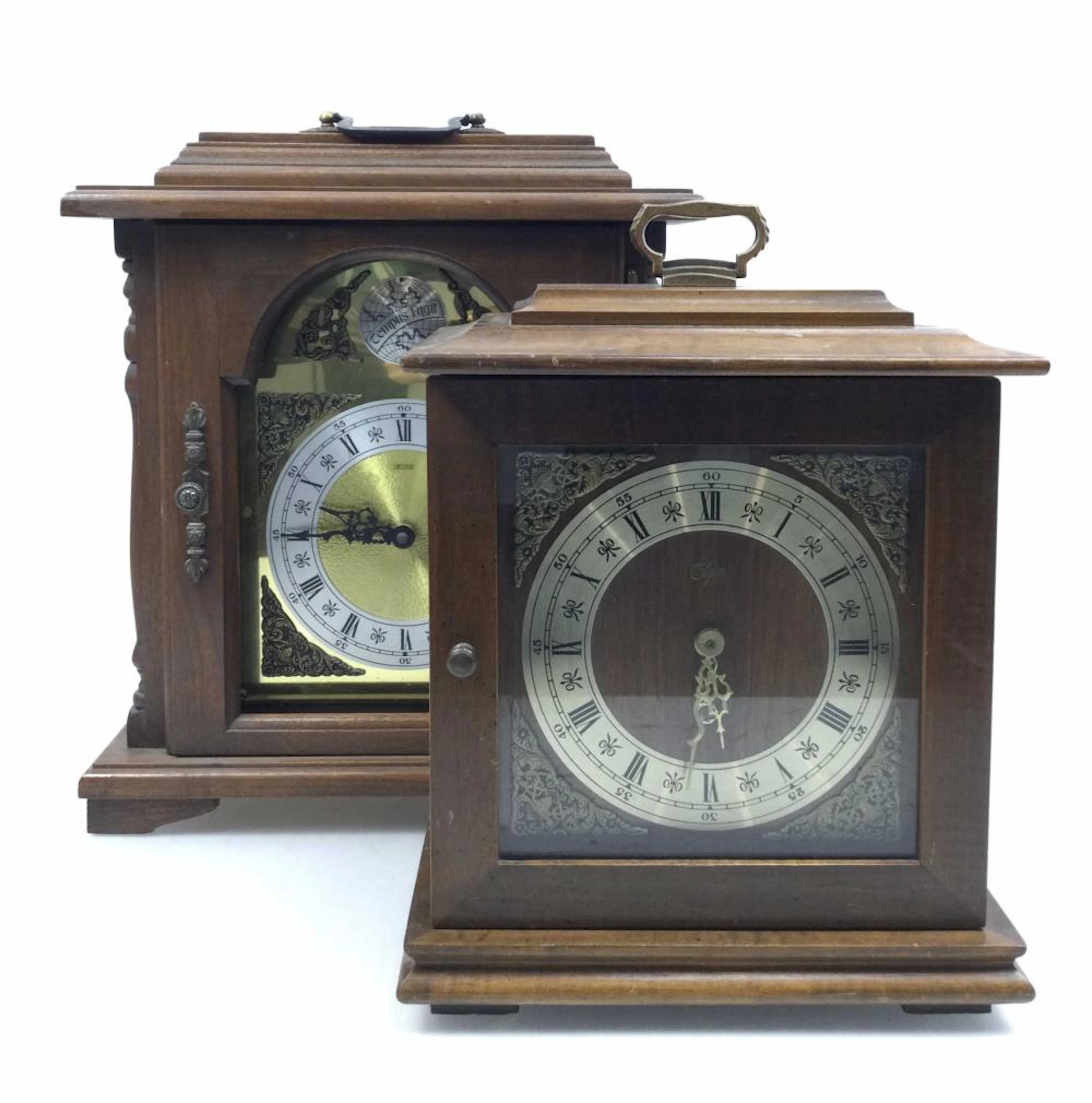(2pc) Mantel Clocks, Emperor, Elgi