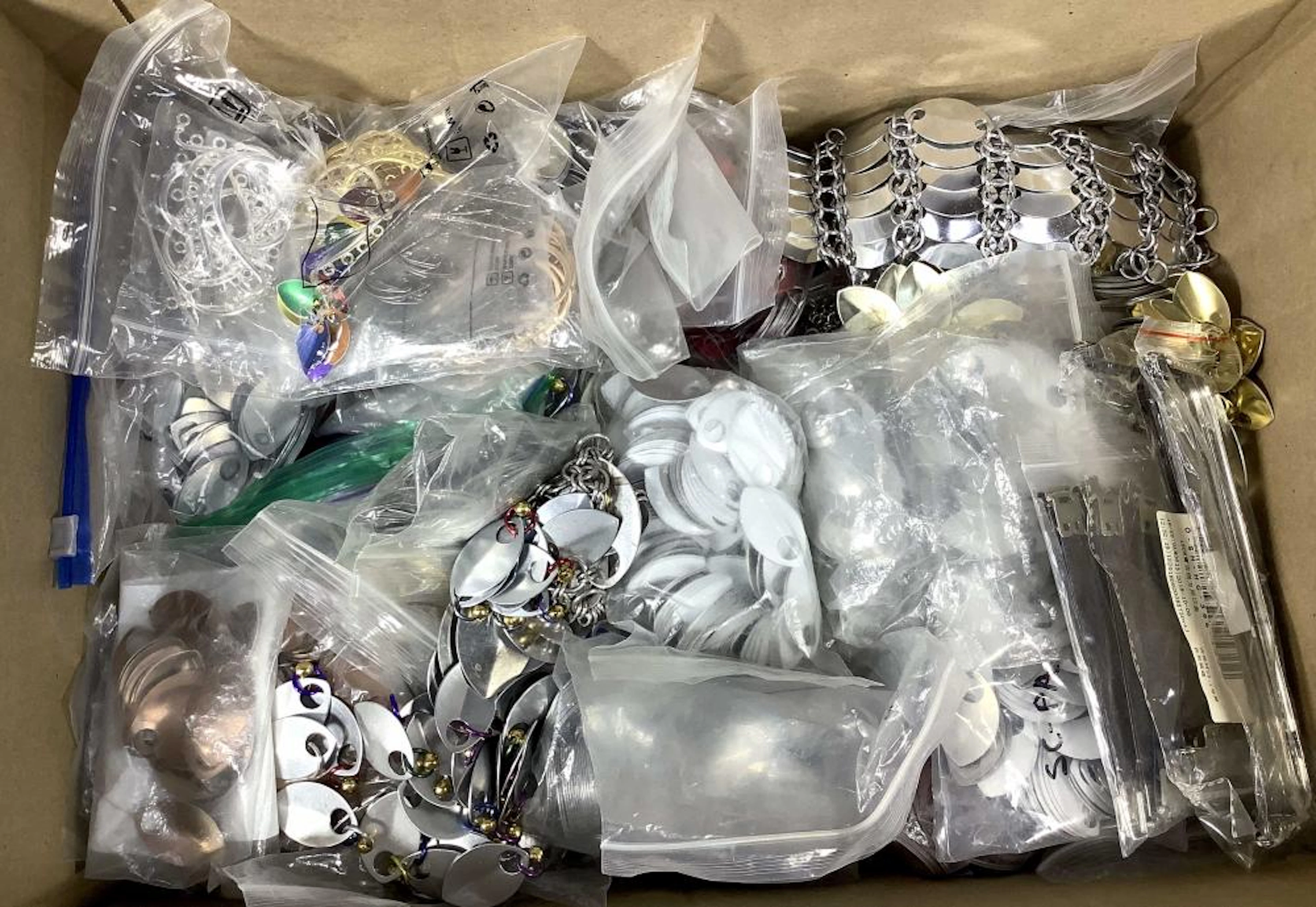 Assorted Aluminum Sequin, Purse Clasps, Rings
