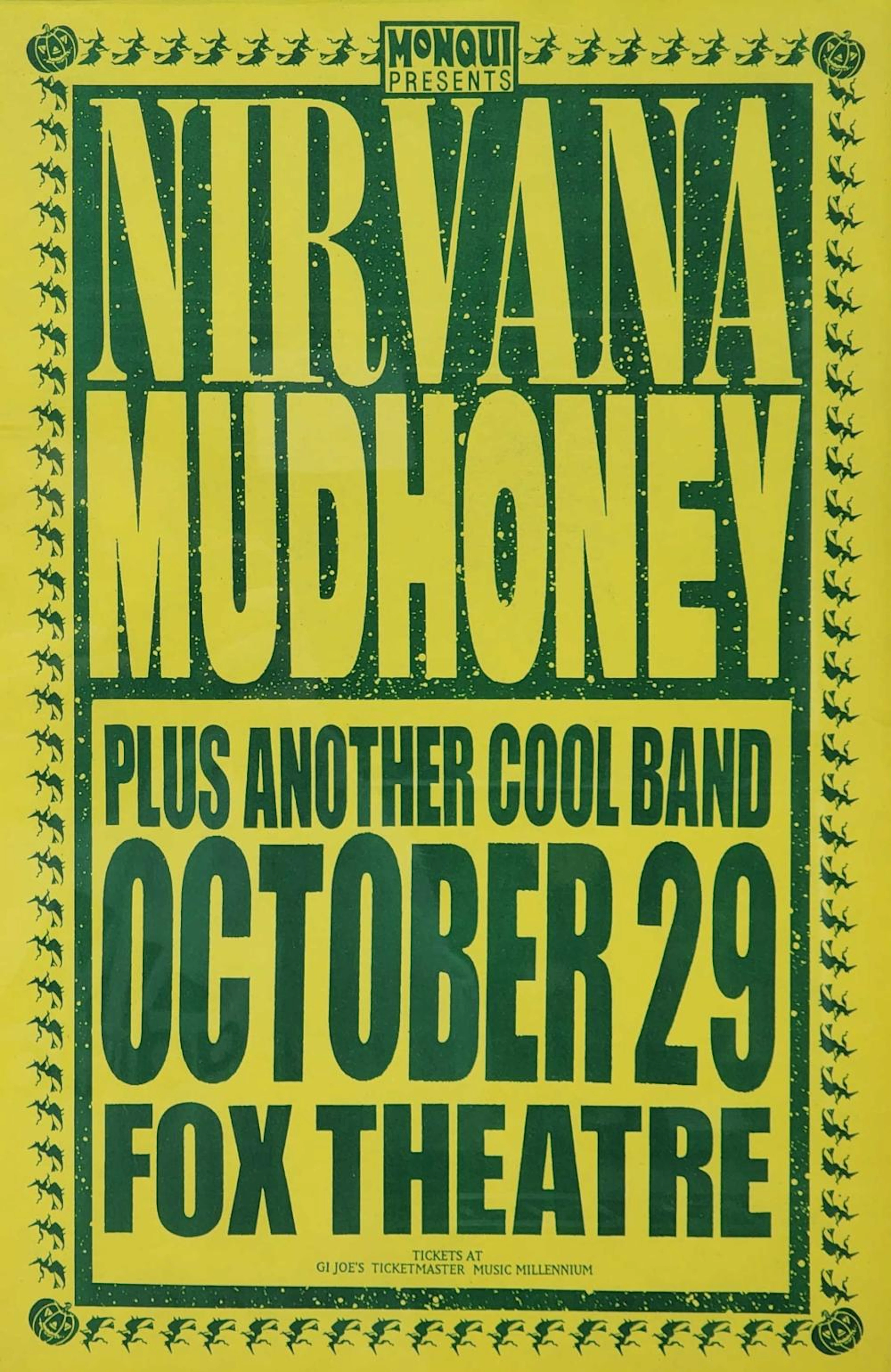 1991 Nirvana & Mudhoney Halloween Poster