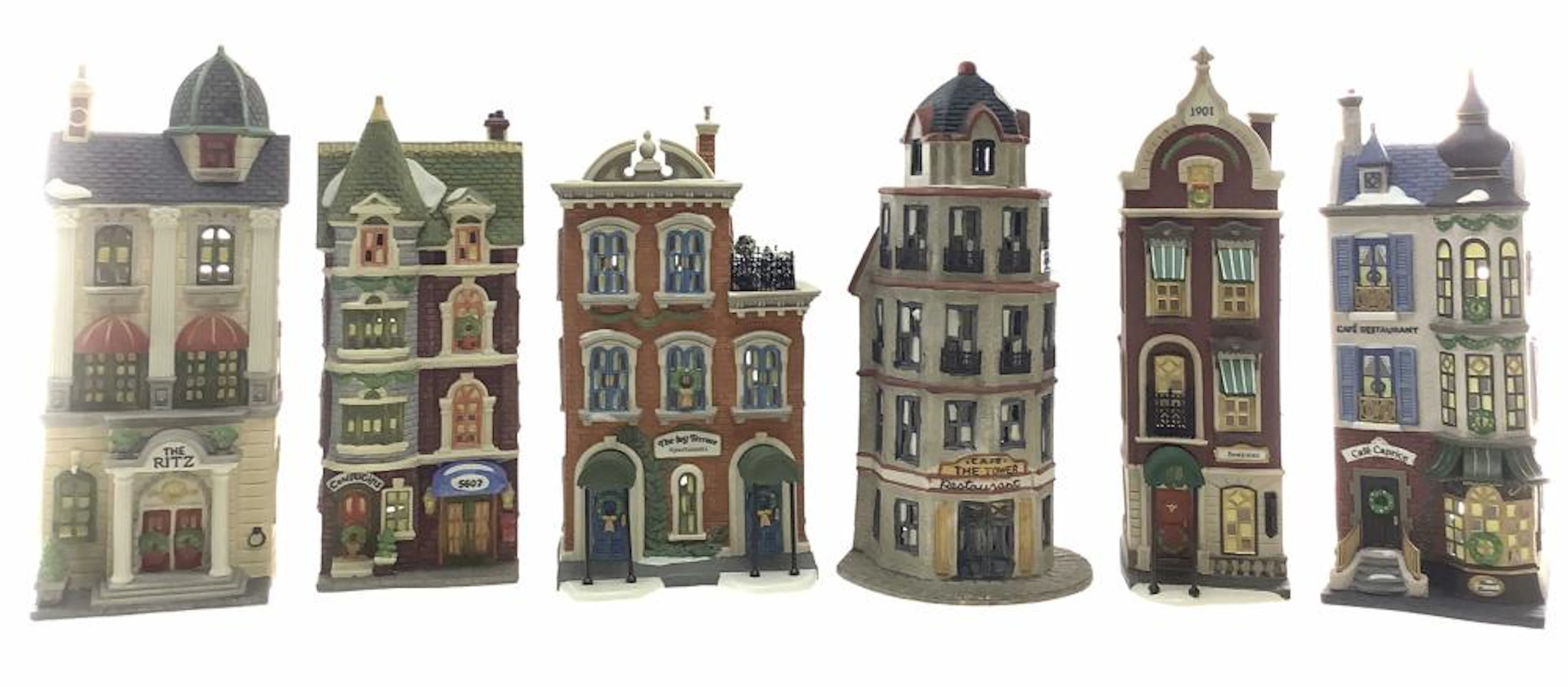 (6pc) Department 56 Heritage Collection Buildings