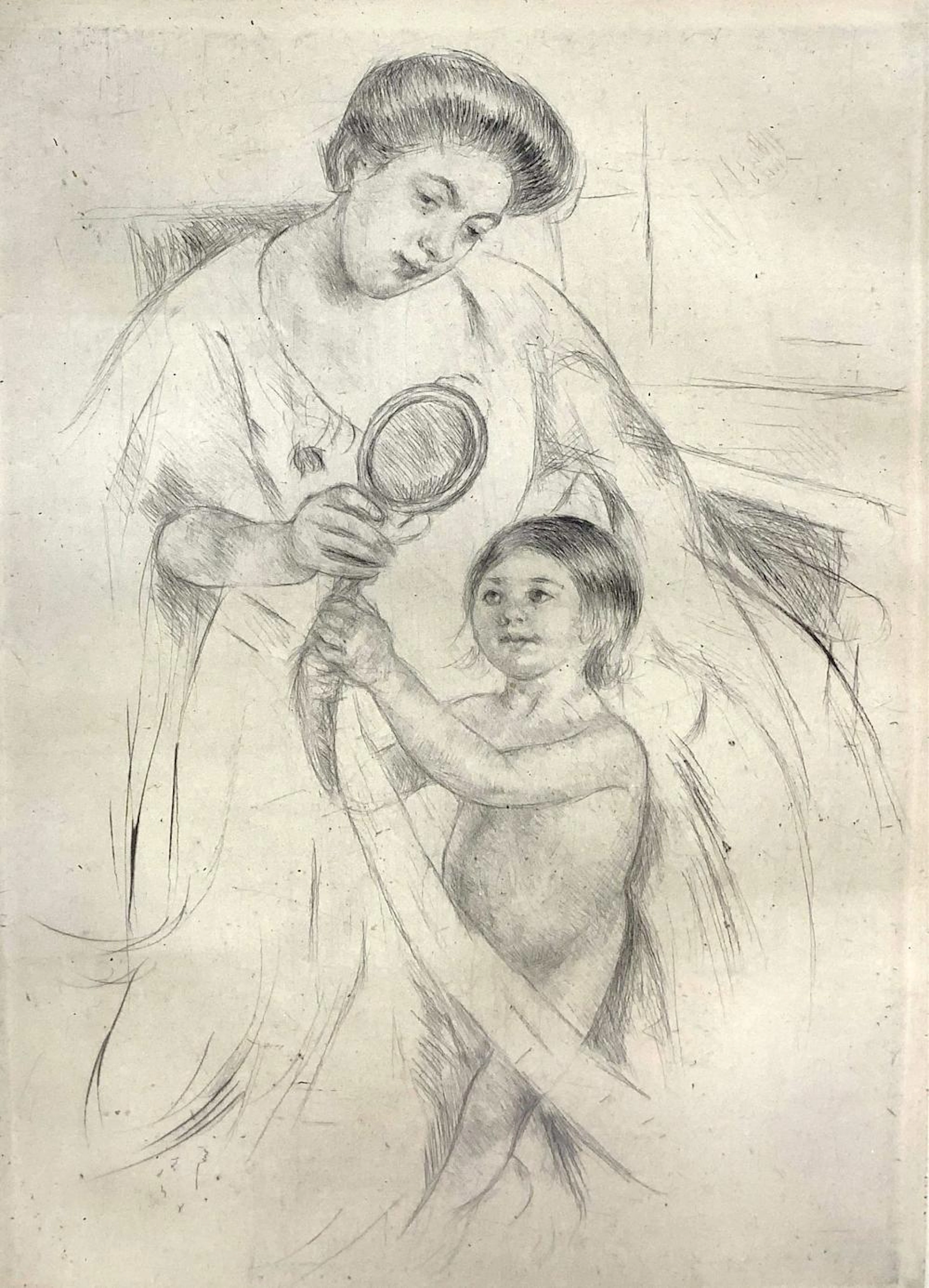 Mary Cassatt (1844-1926) Drypoint On Paper