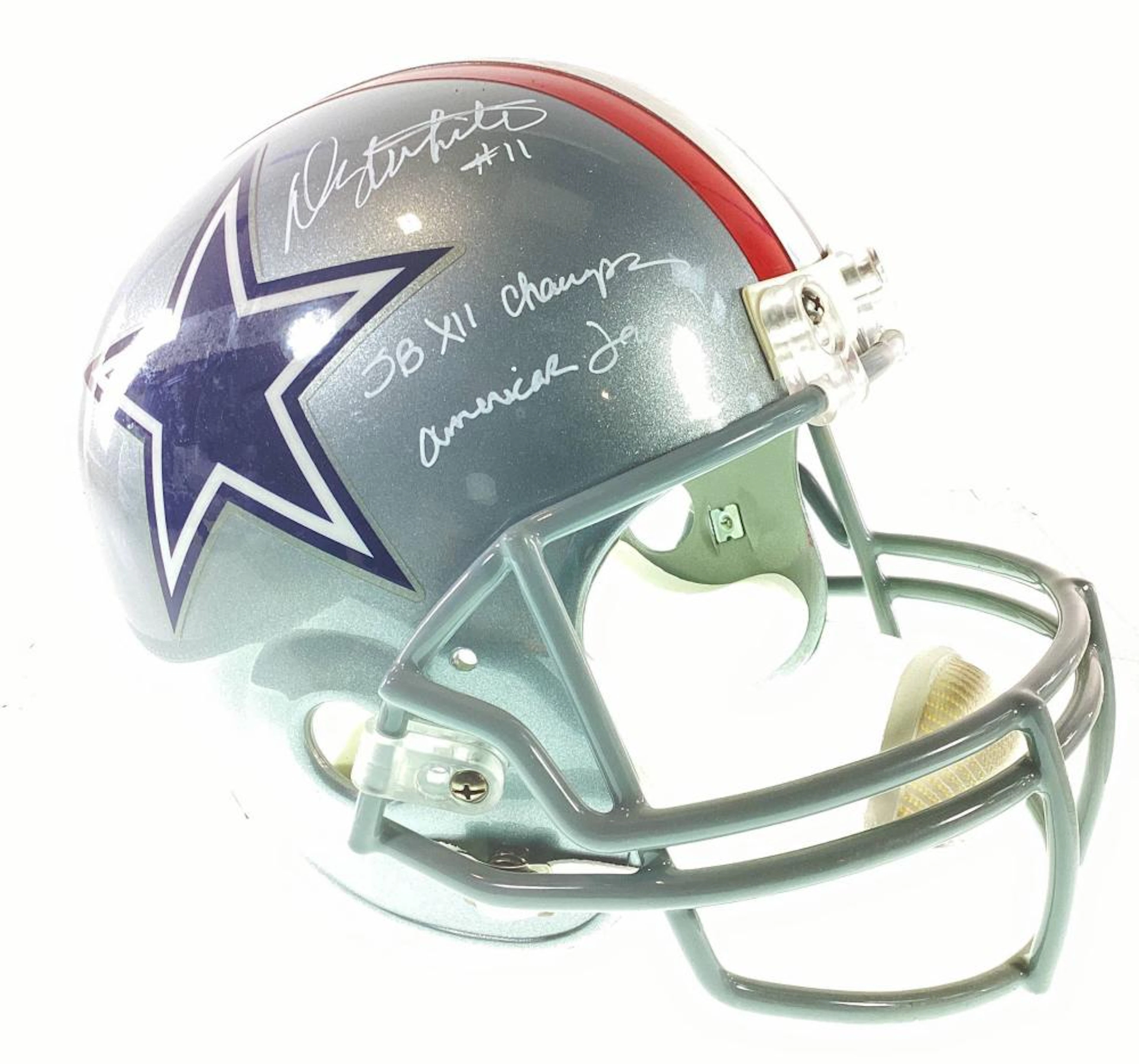 Danny White Autographed Cowboys Full-Size Helmet