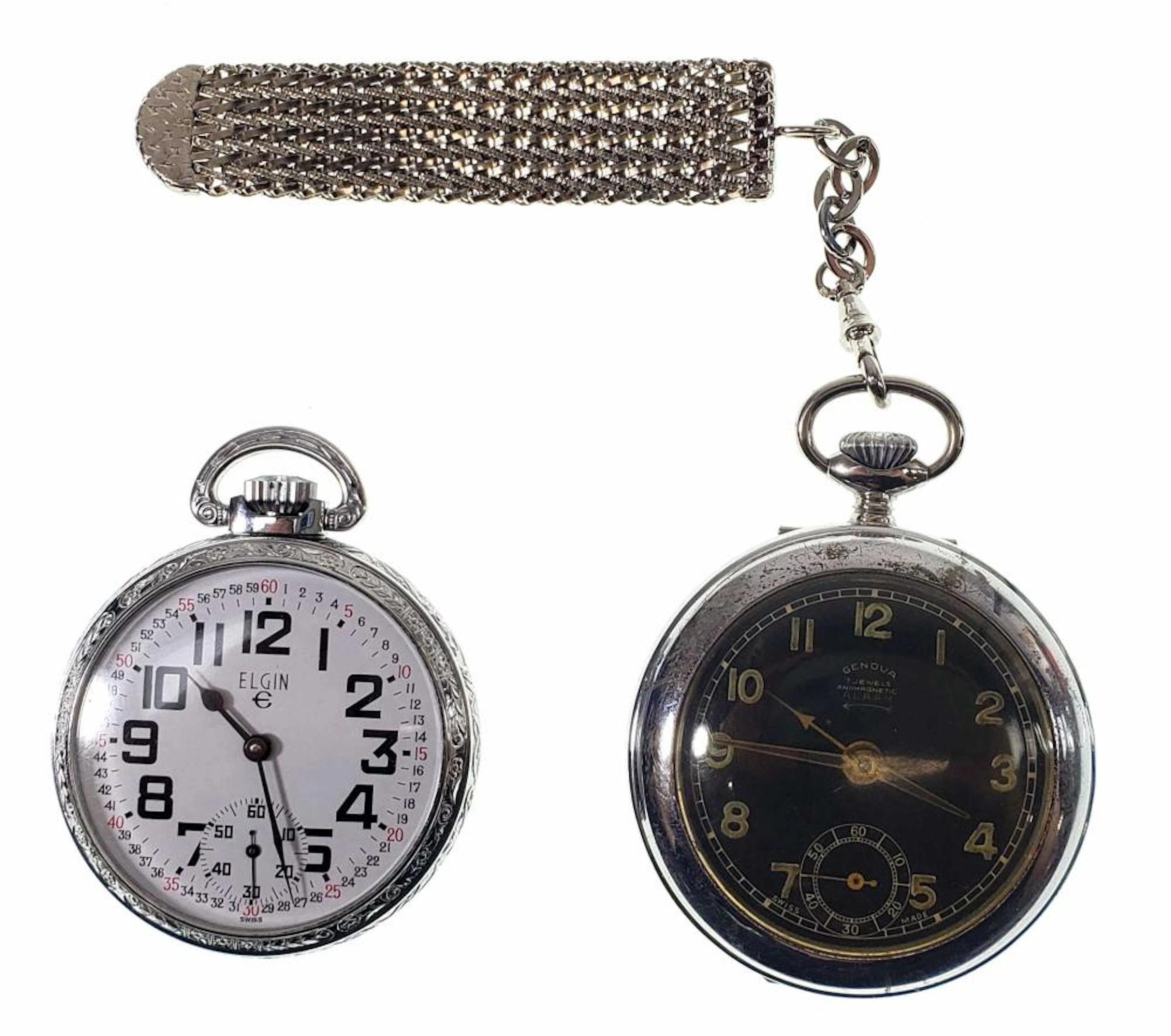 (2pc) Elgin & Genova Pocket Watches