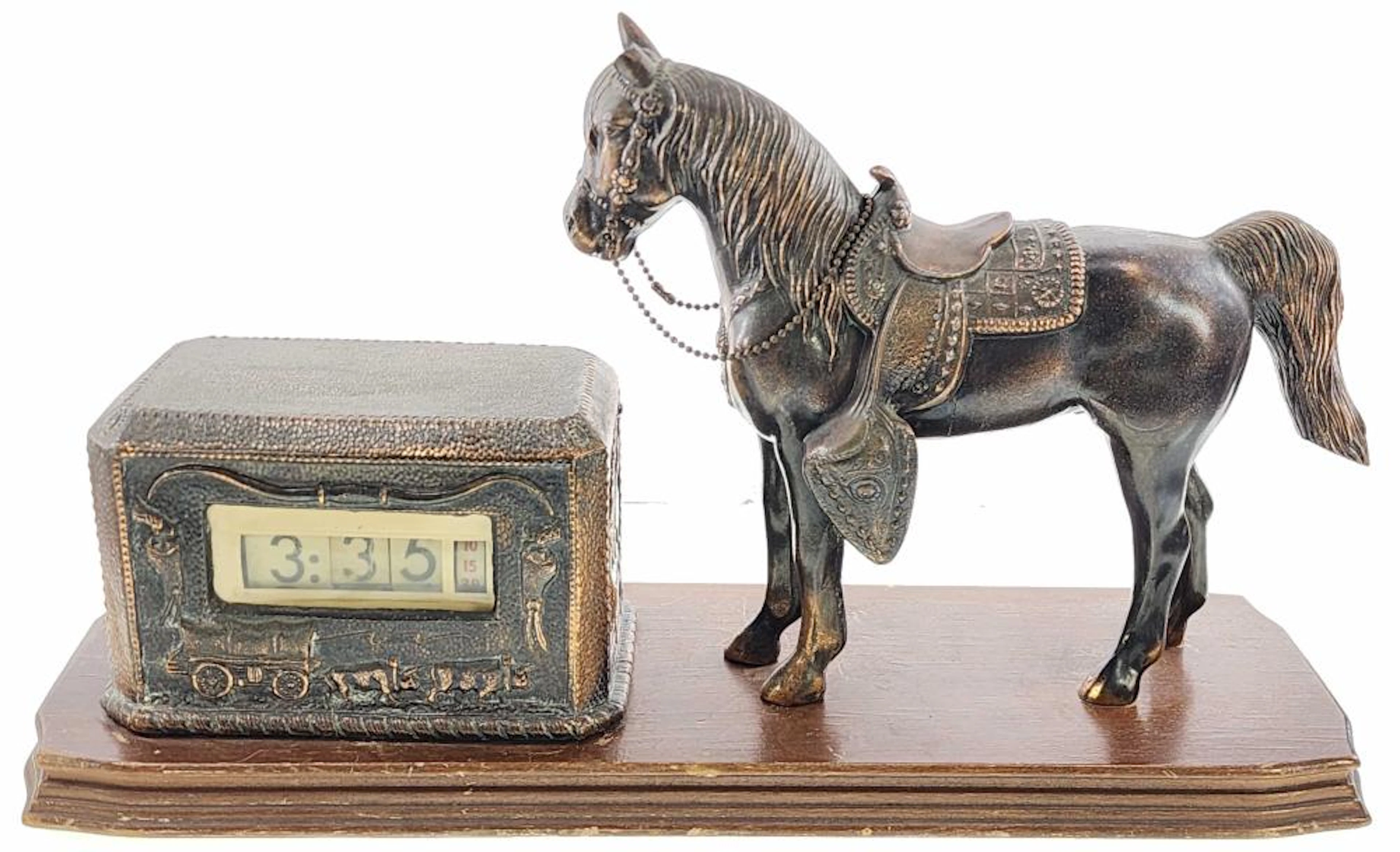 Vintage Electric Horse Mantle Clock