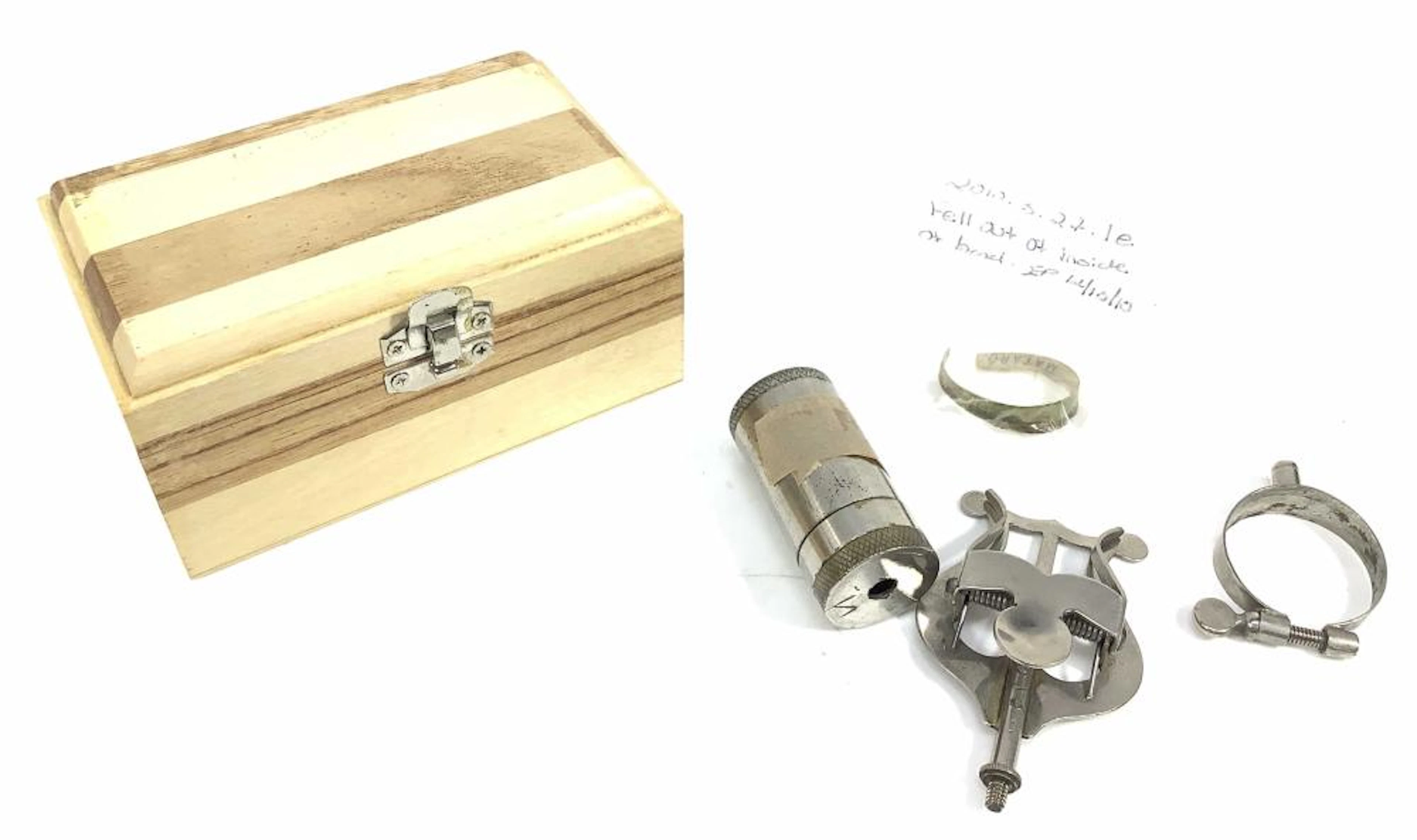 Vintage Musical Instrument Parts, Wood Box