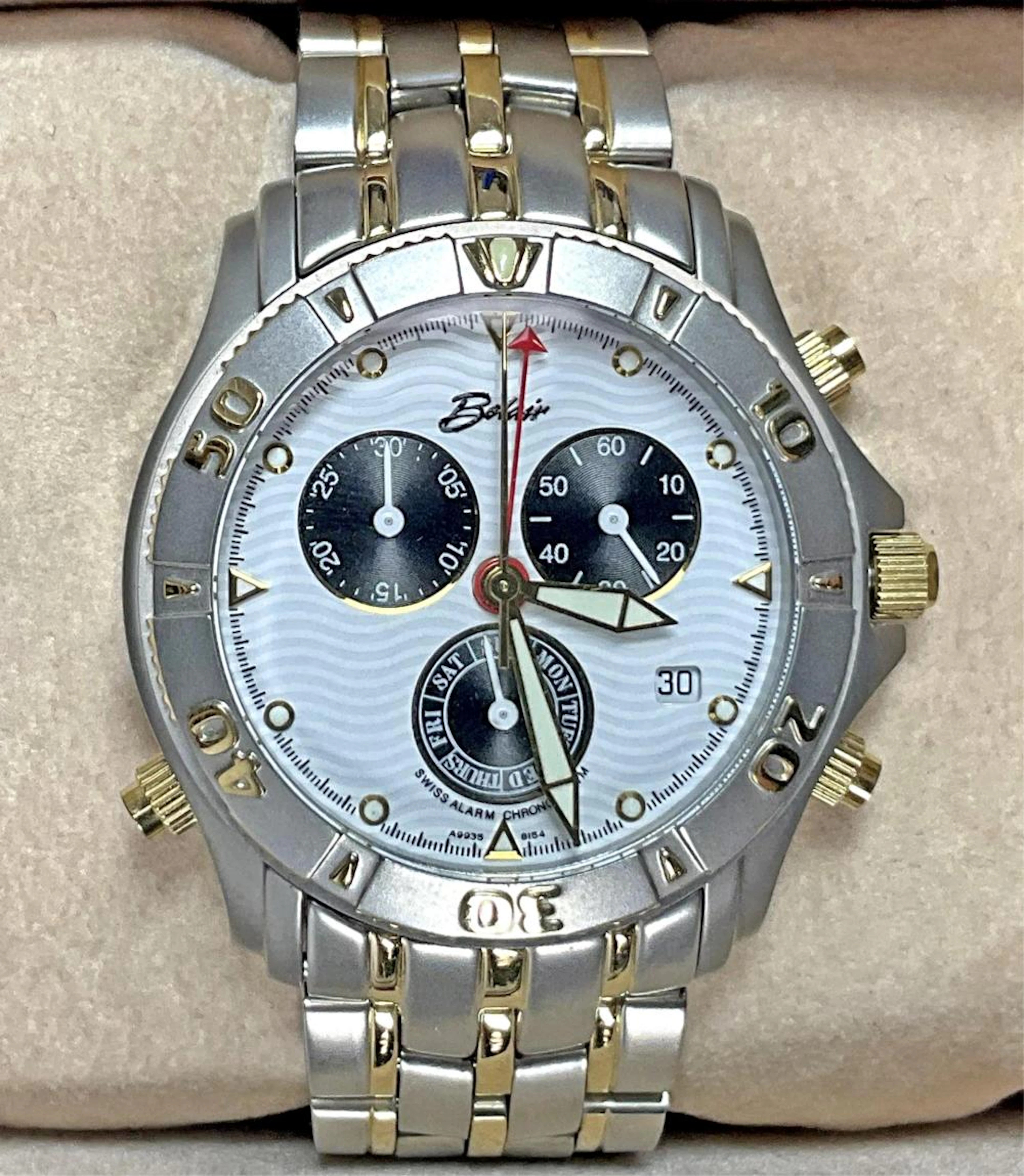 Belair Deluxe Men?s Chronograph Stainless Watch