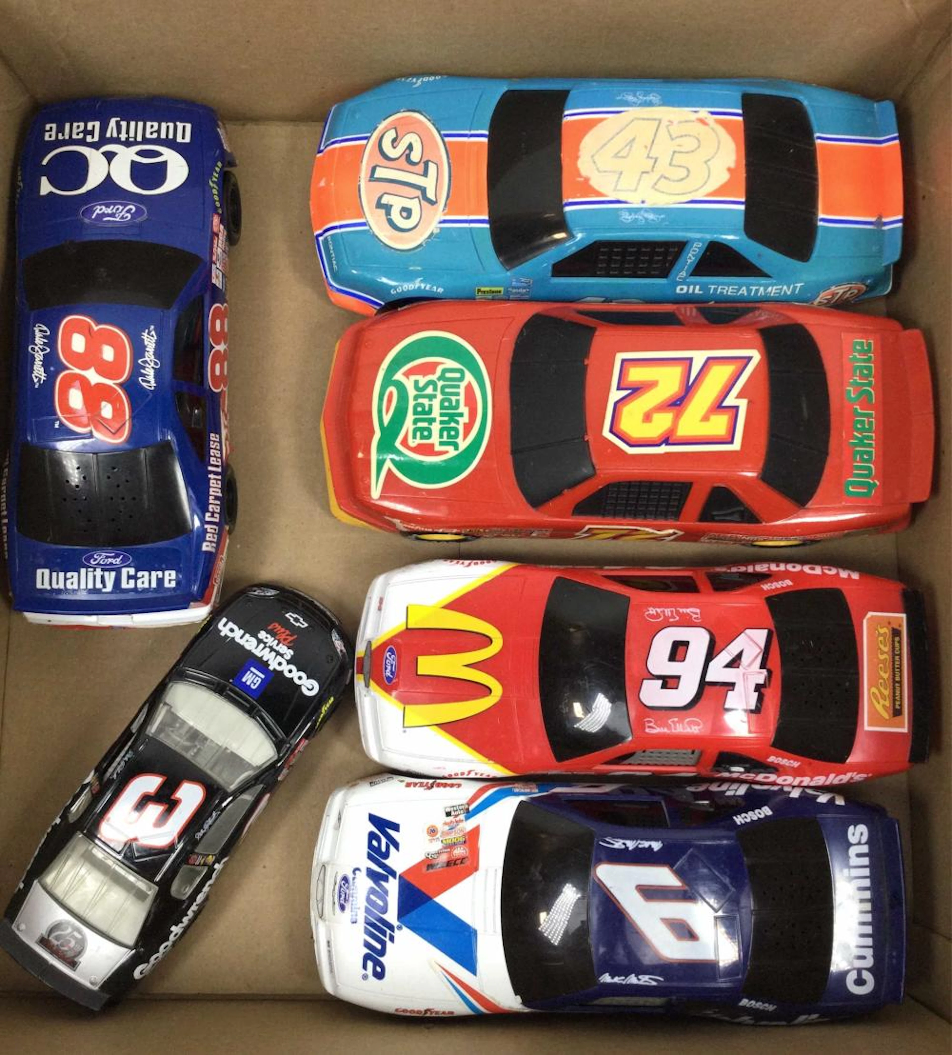 (6pc) Scale Model Die-Cast Model Stock Cars