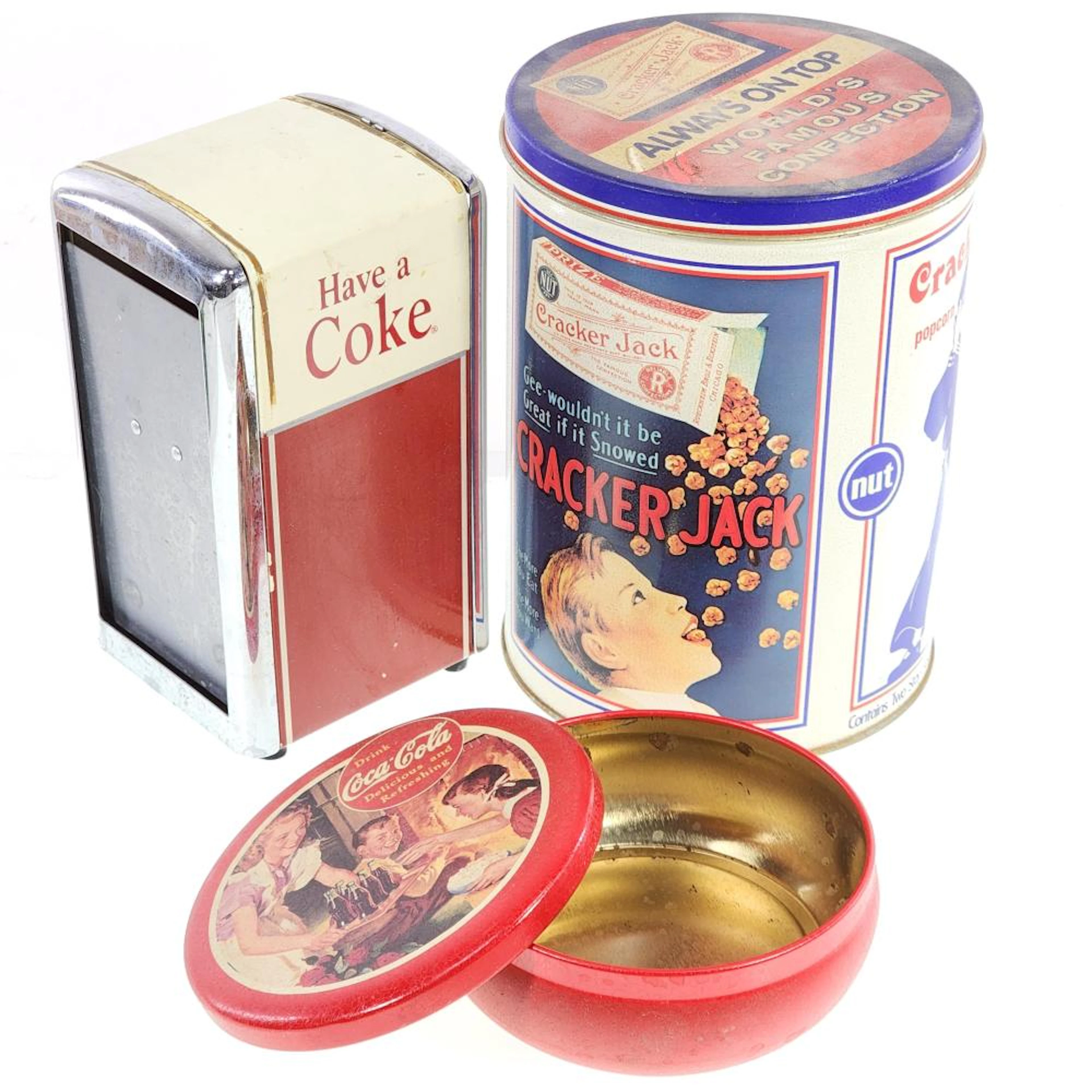 Vintage Advertising Tins, Coke Napkin Dispenser