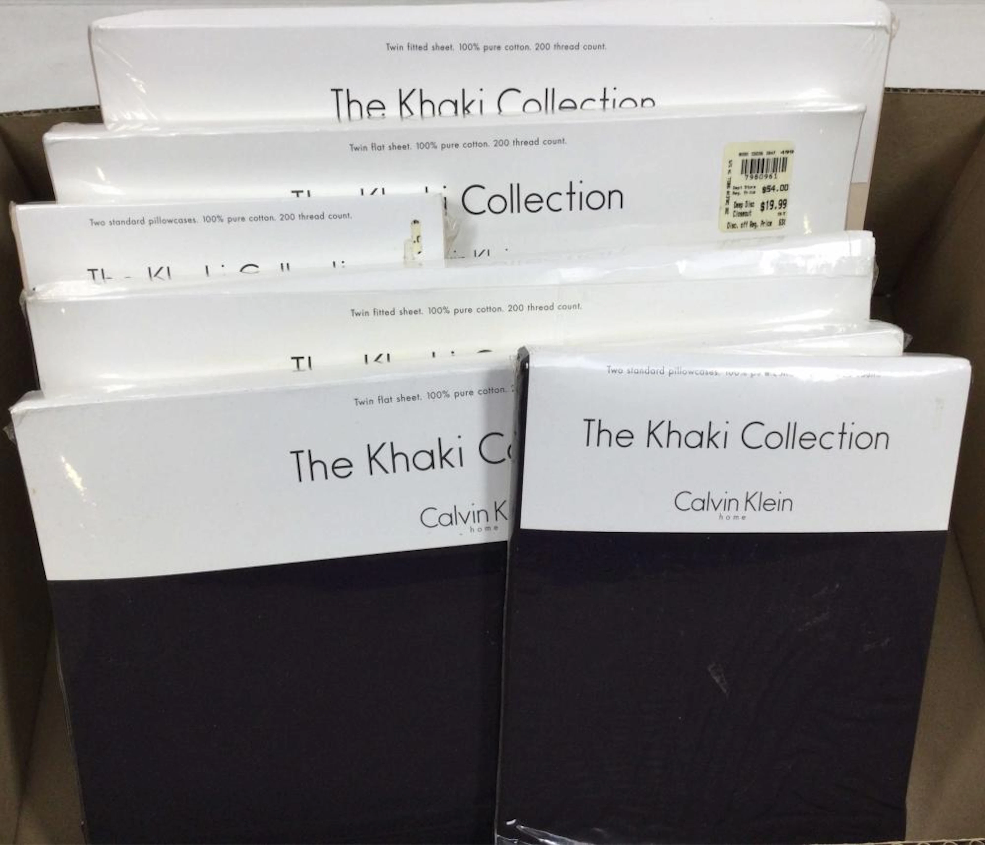 (6pc) Calvin Klein Twin Size Sheets