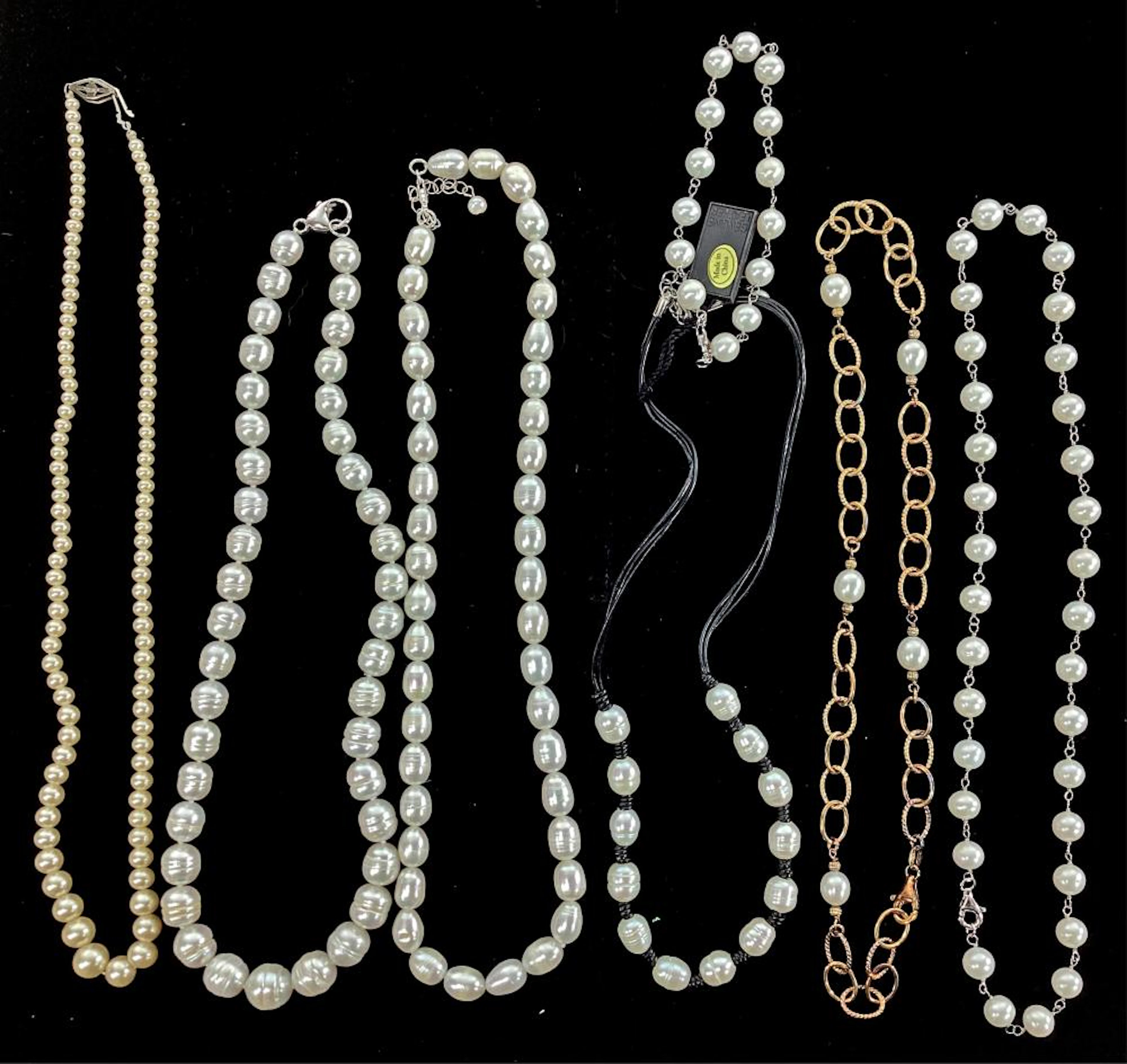 (3) Honorary Pearls w/ Sterling Silver Clasps