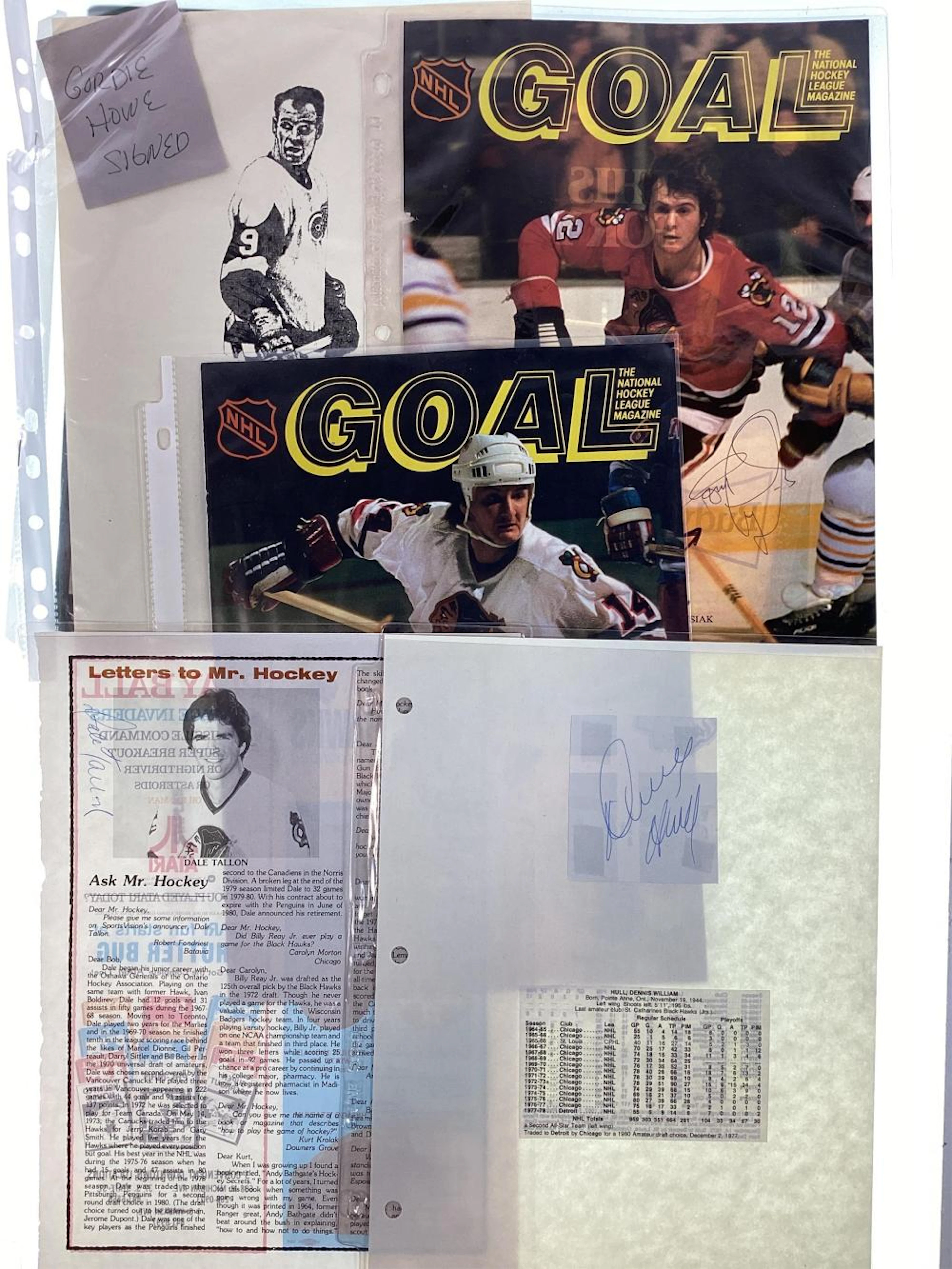 (5) NHL Player Autographs