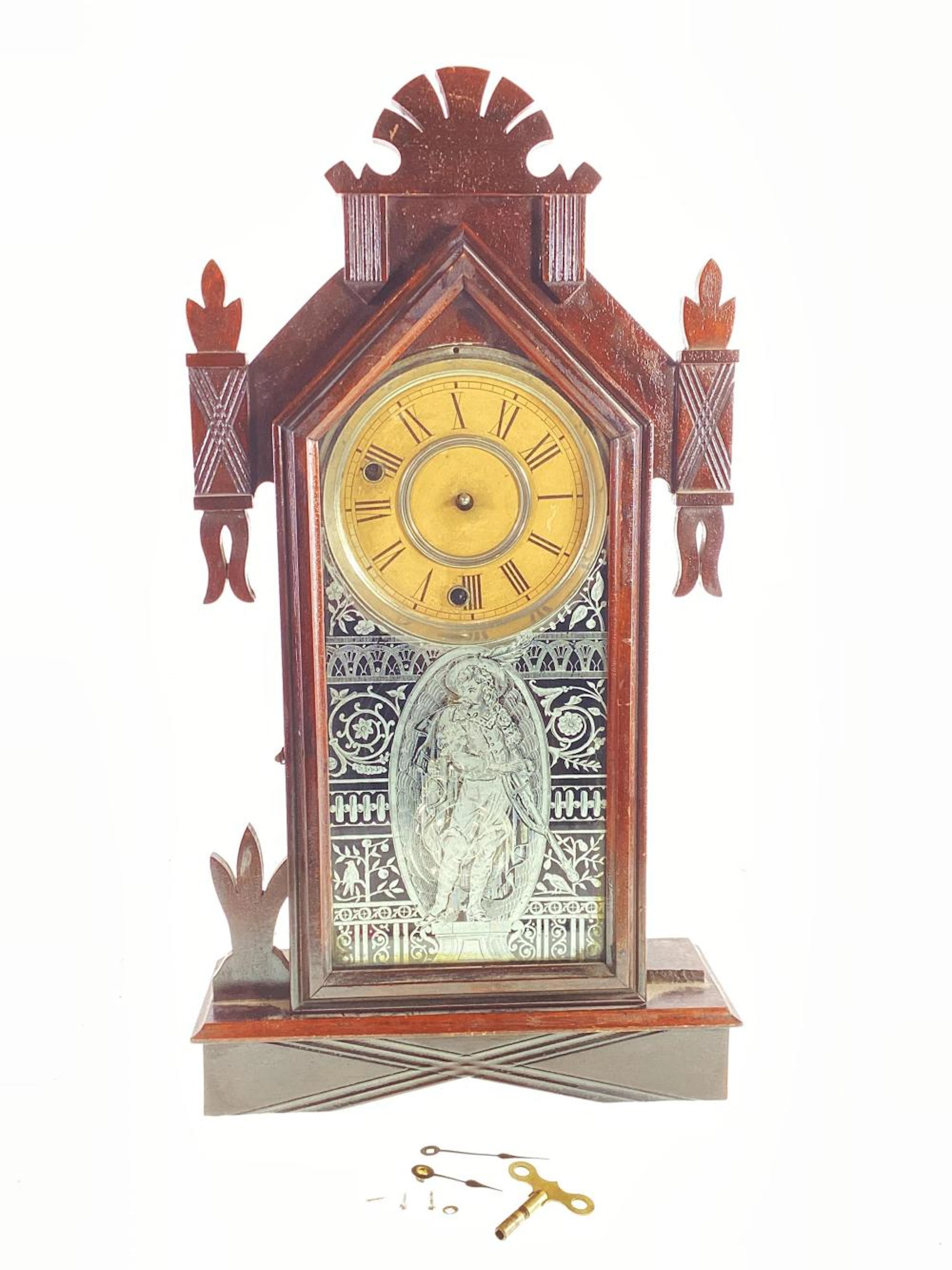 Antique Ansonia Mantle Clock w/ Pendulum