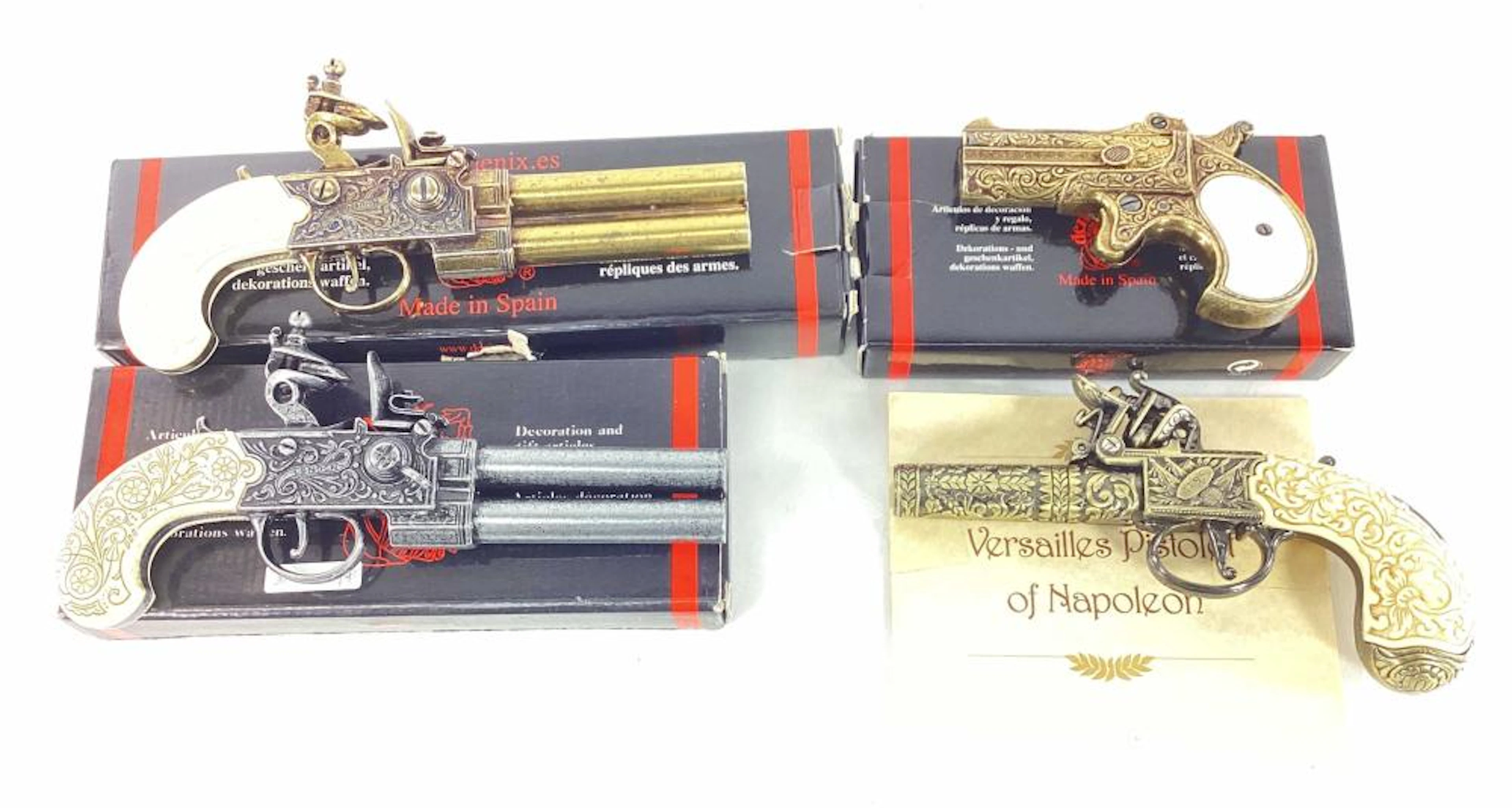 (4) Denix Spanish Made Replica Pistols