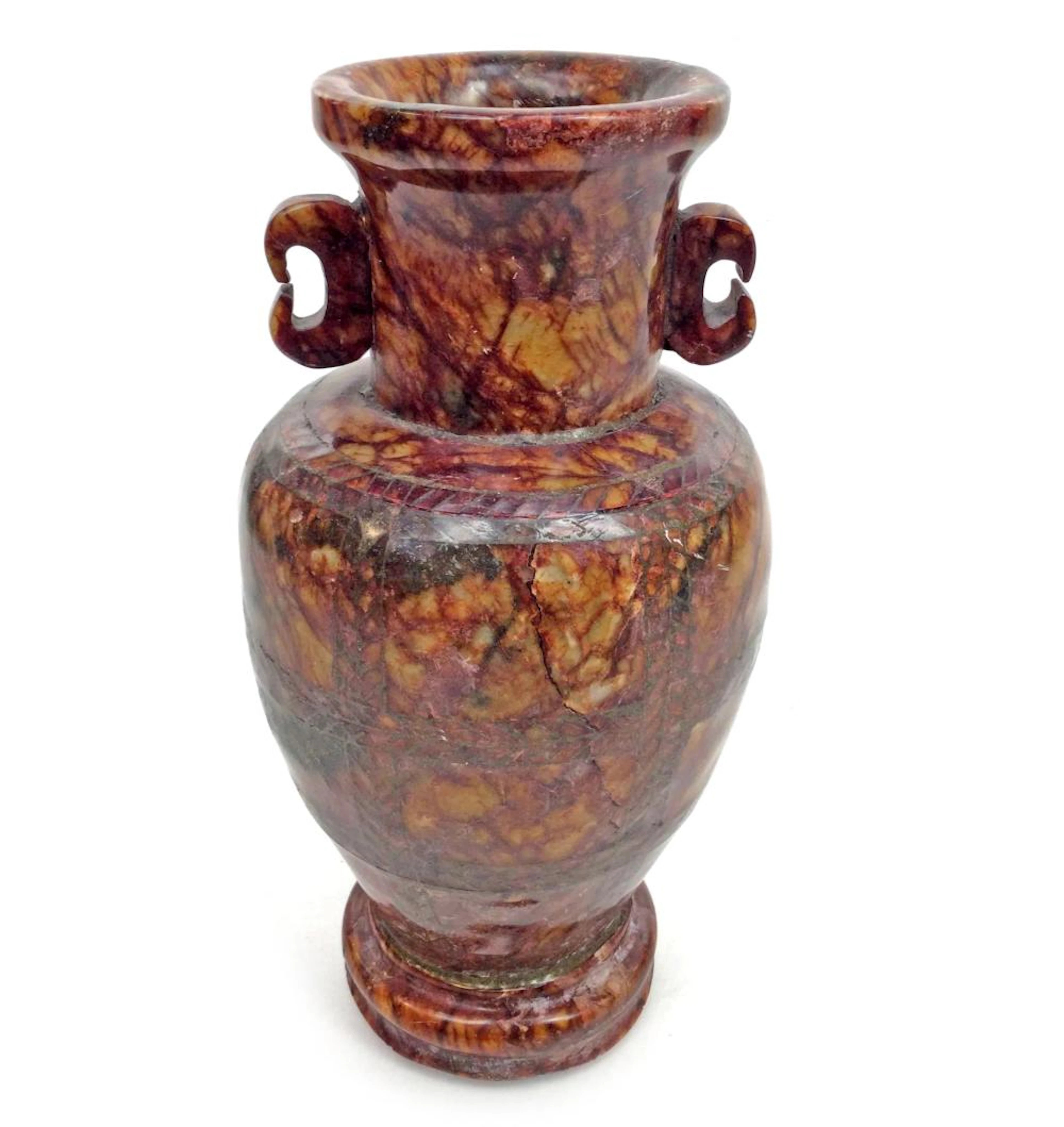 Greco Roman Influenced Turned Alabaster Vase