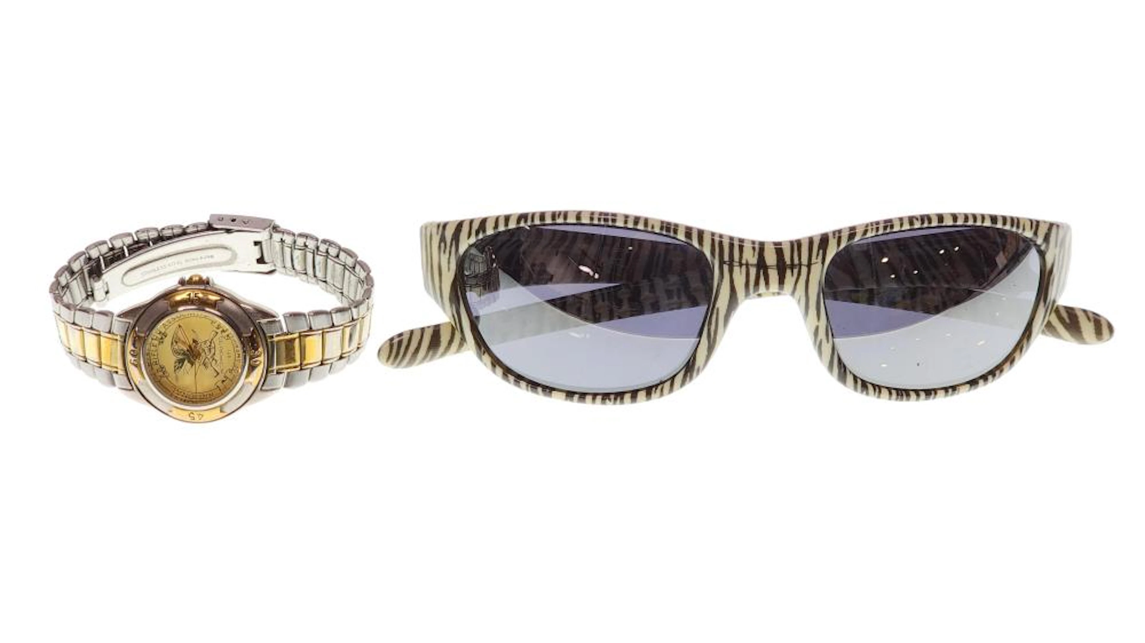 Oakley White Tiger Sun Glasses & N.R.A. Watch