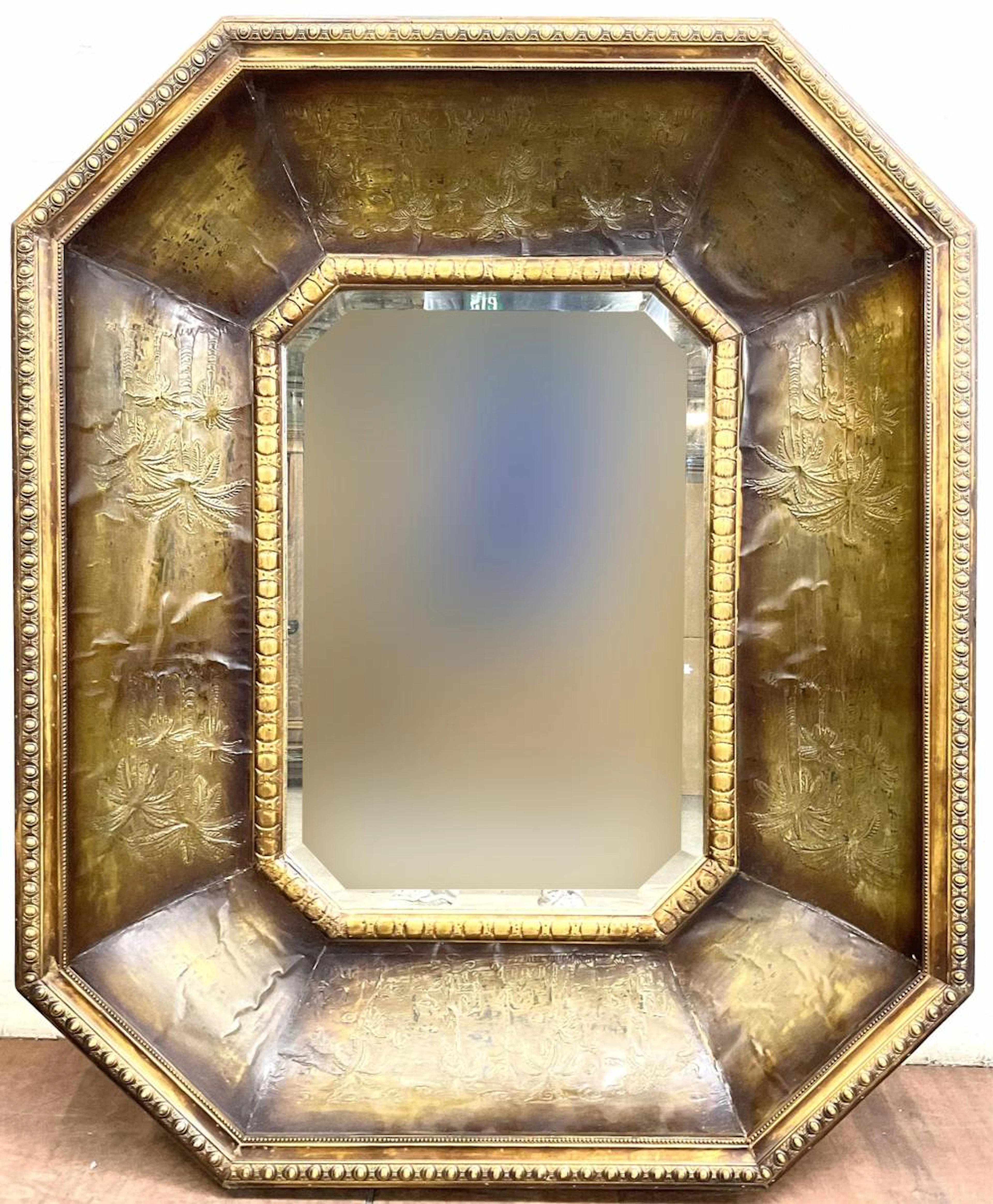 Italian Tuscan Style Beveled Wall Mirror