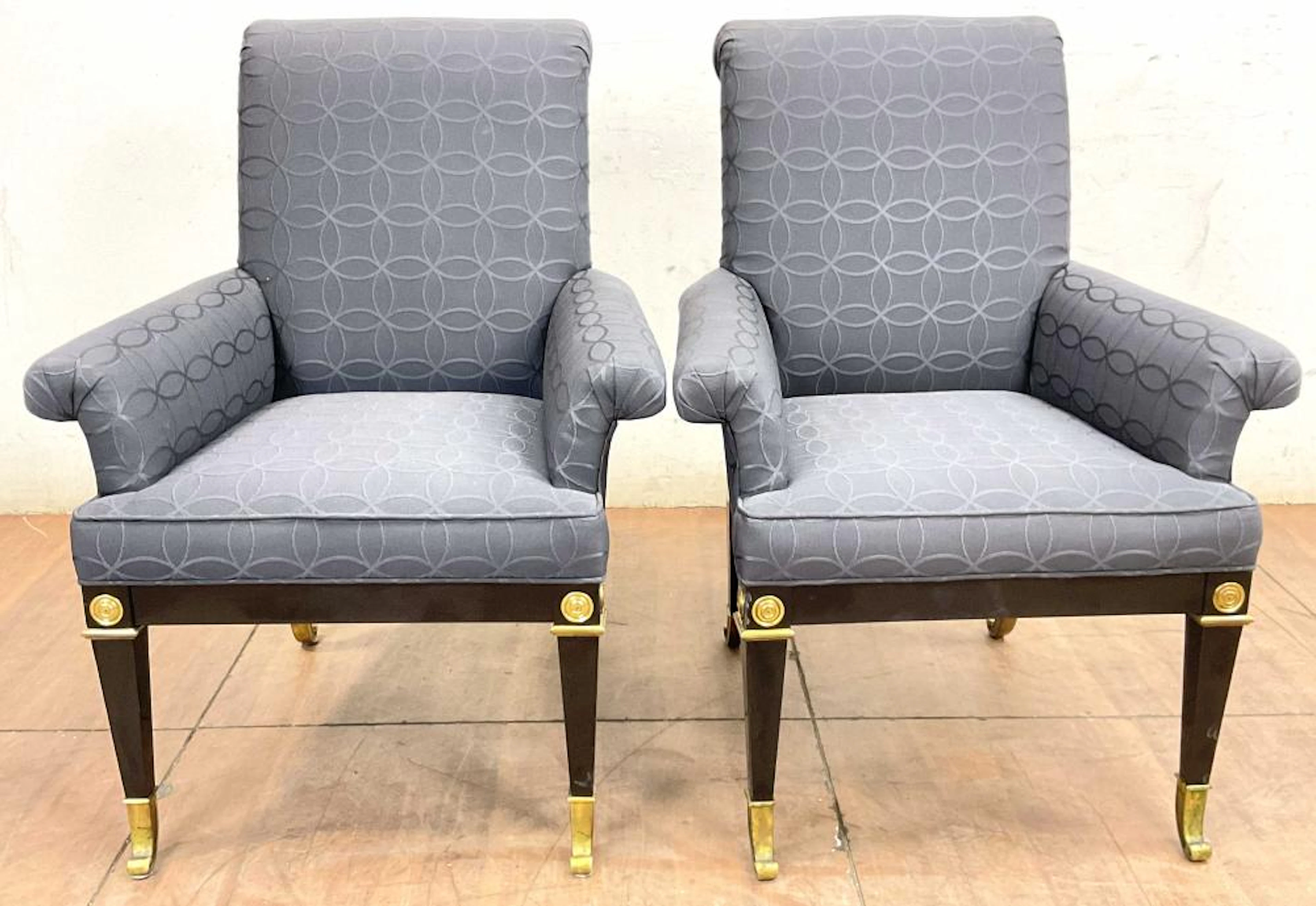 Pair Of Theodore Alexander Jackson Armchairs