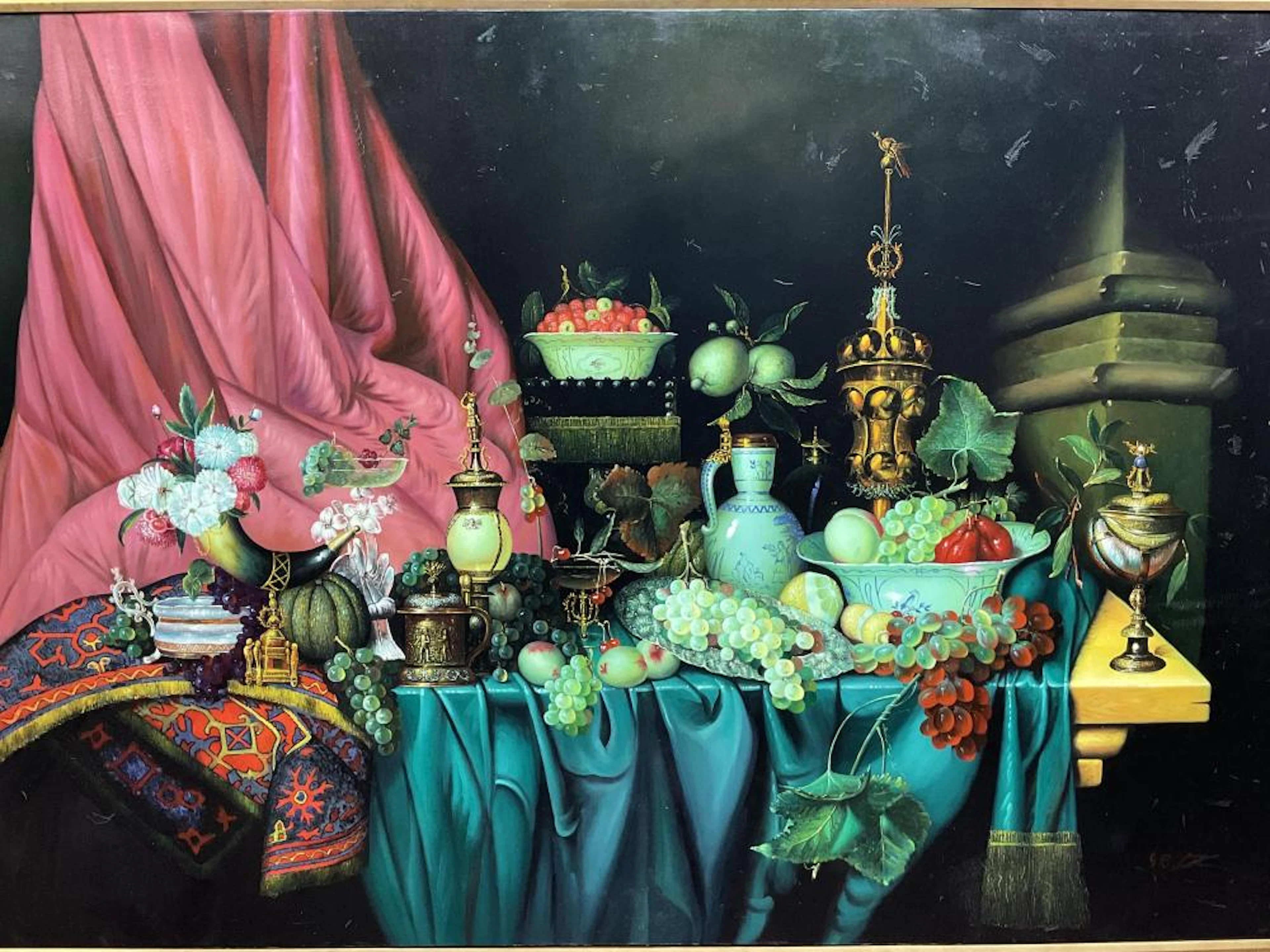 After Jan Davidsz De Heem Still Life Oil In Canvas