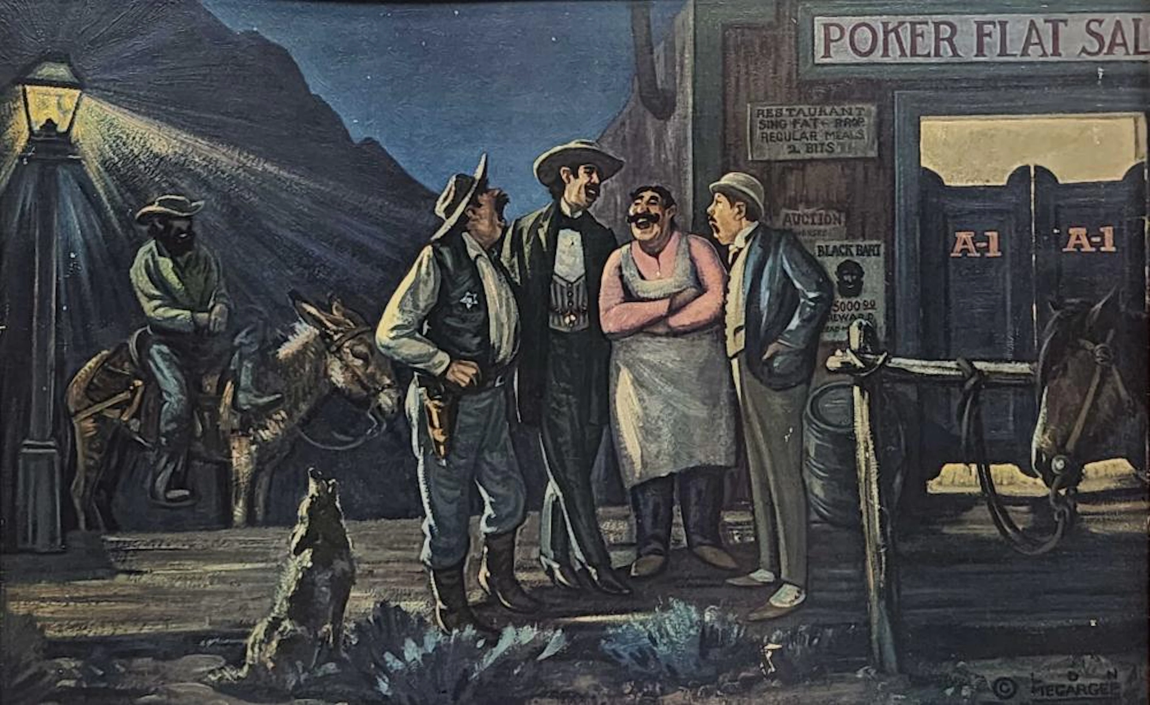 1951 Lon Megargee A-1 "Poker Flat Saloon" Print