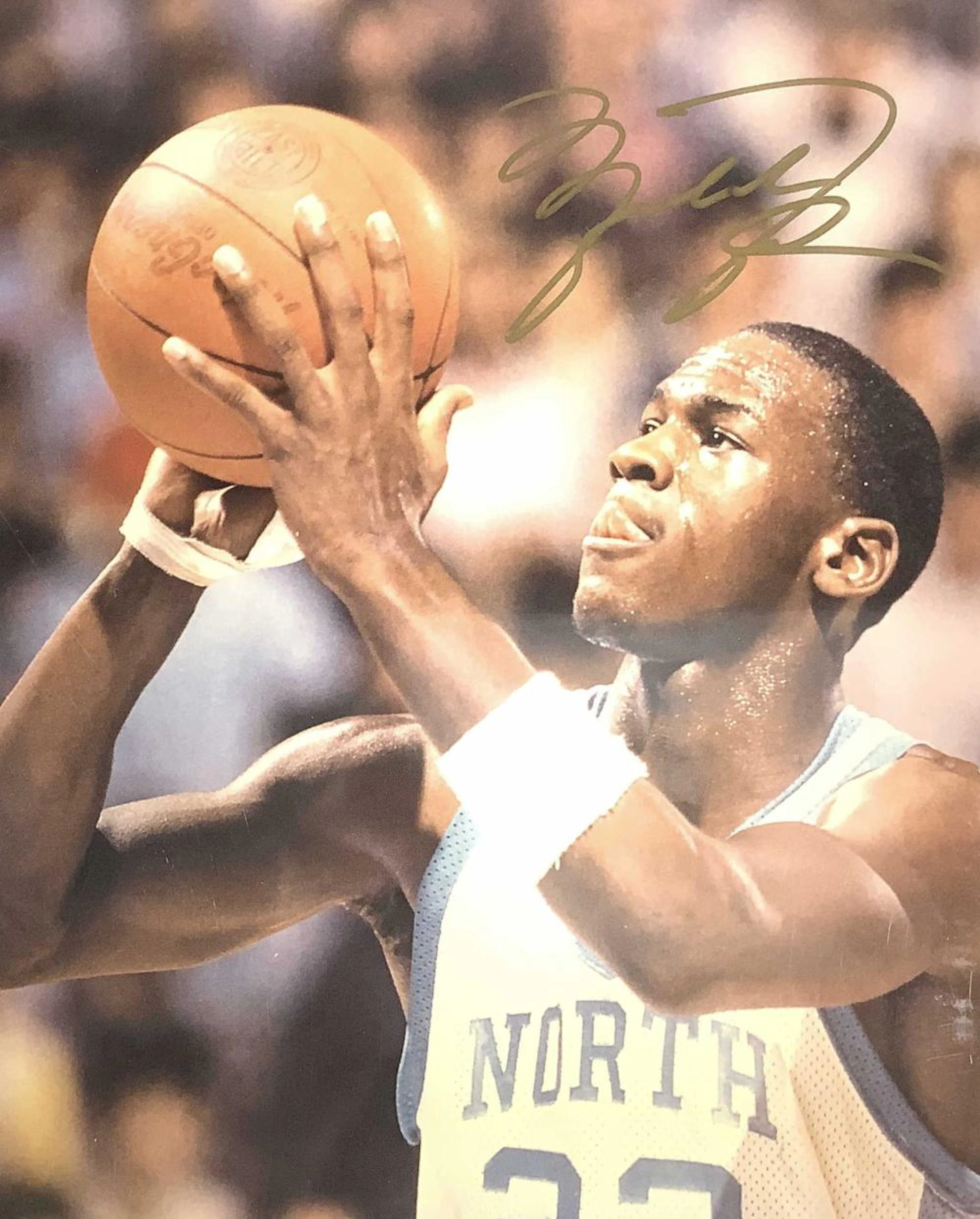Michael Jordan Autographed Basketball Photograph