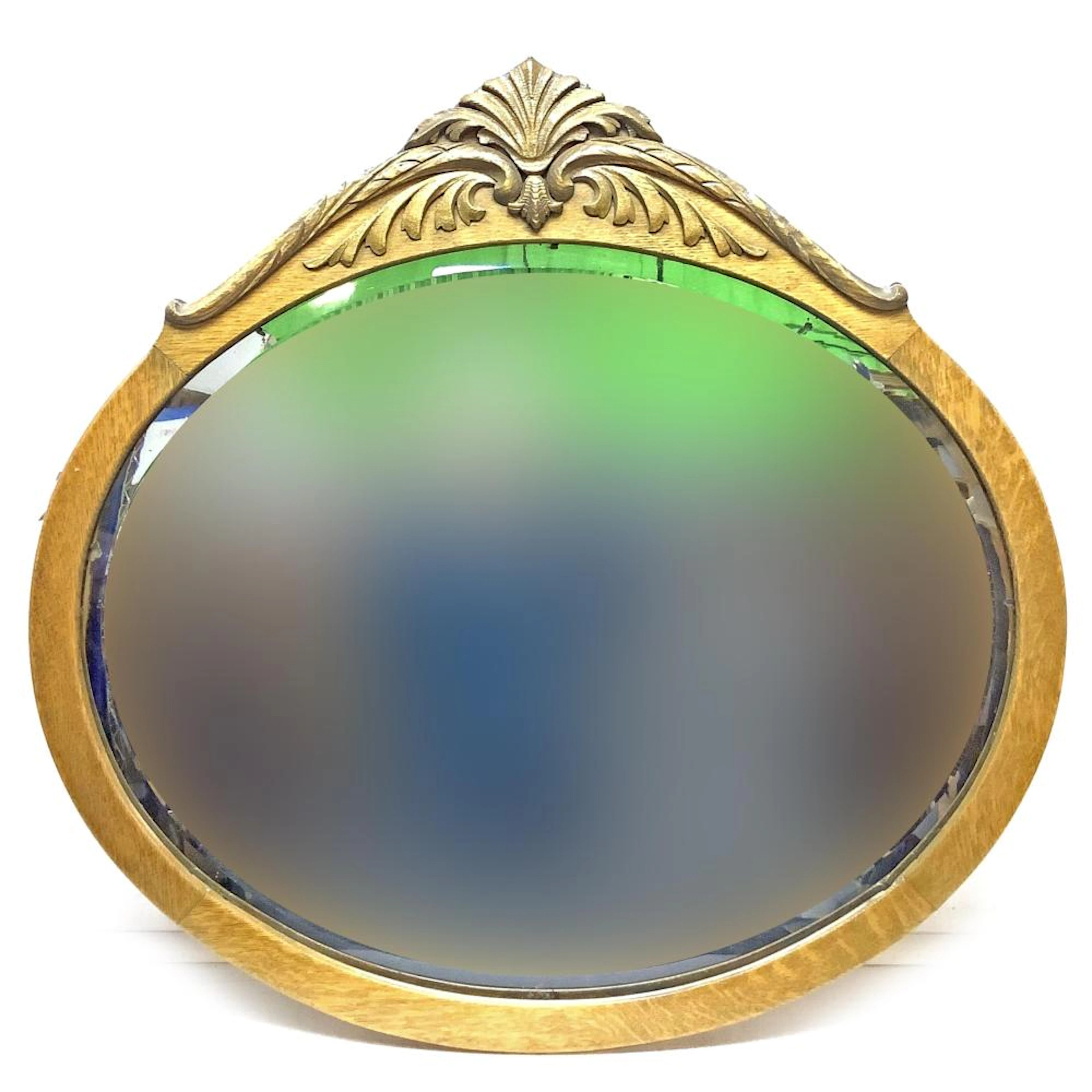 Traditional Style Wood Framed Beveled Wall Mirror