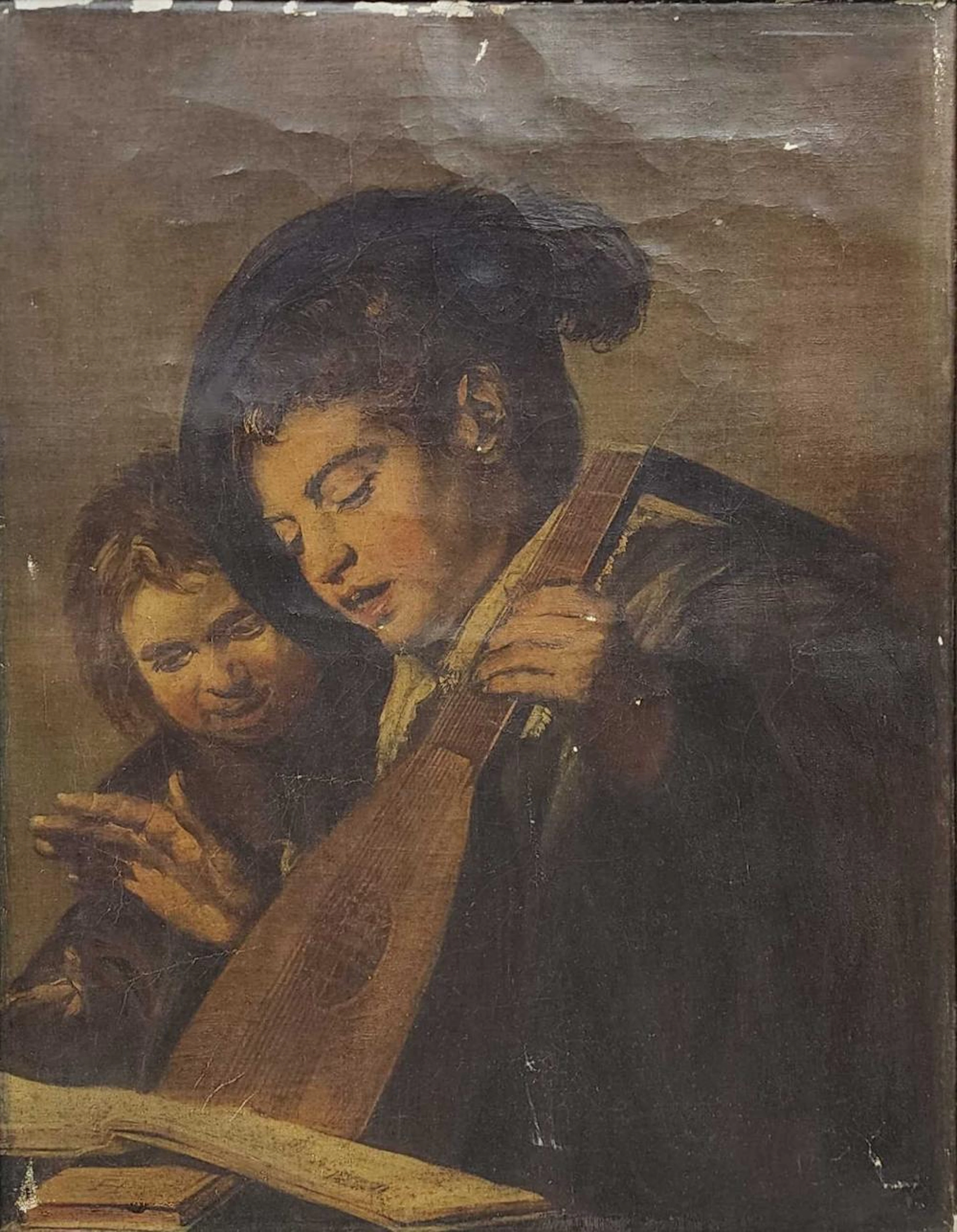 After Frans Hals Antique Oil On Canvas Painting