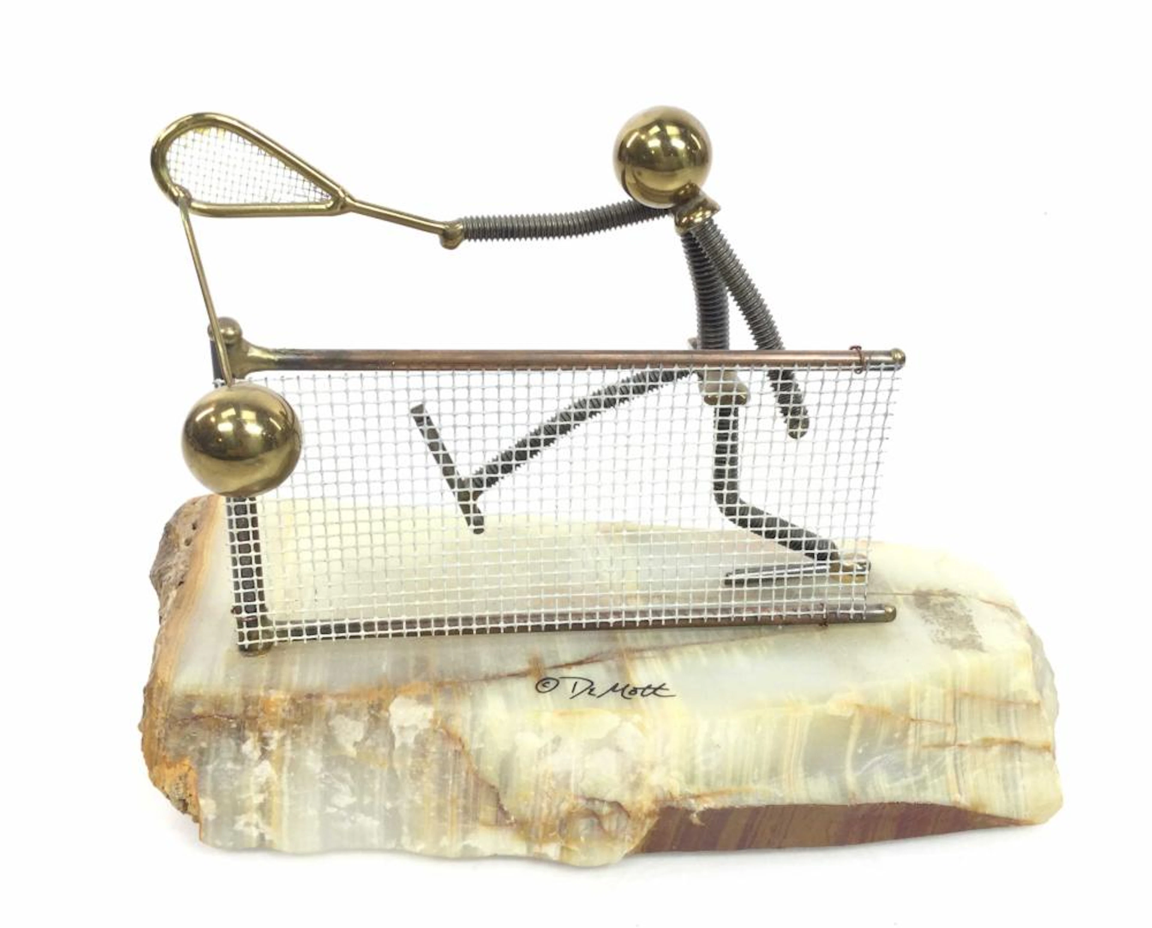 John DeMott Signed Tennis Sculpture