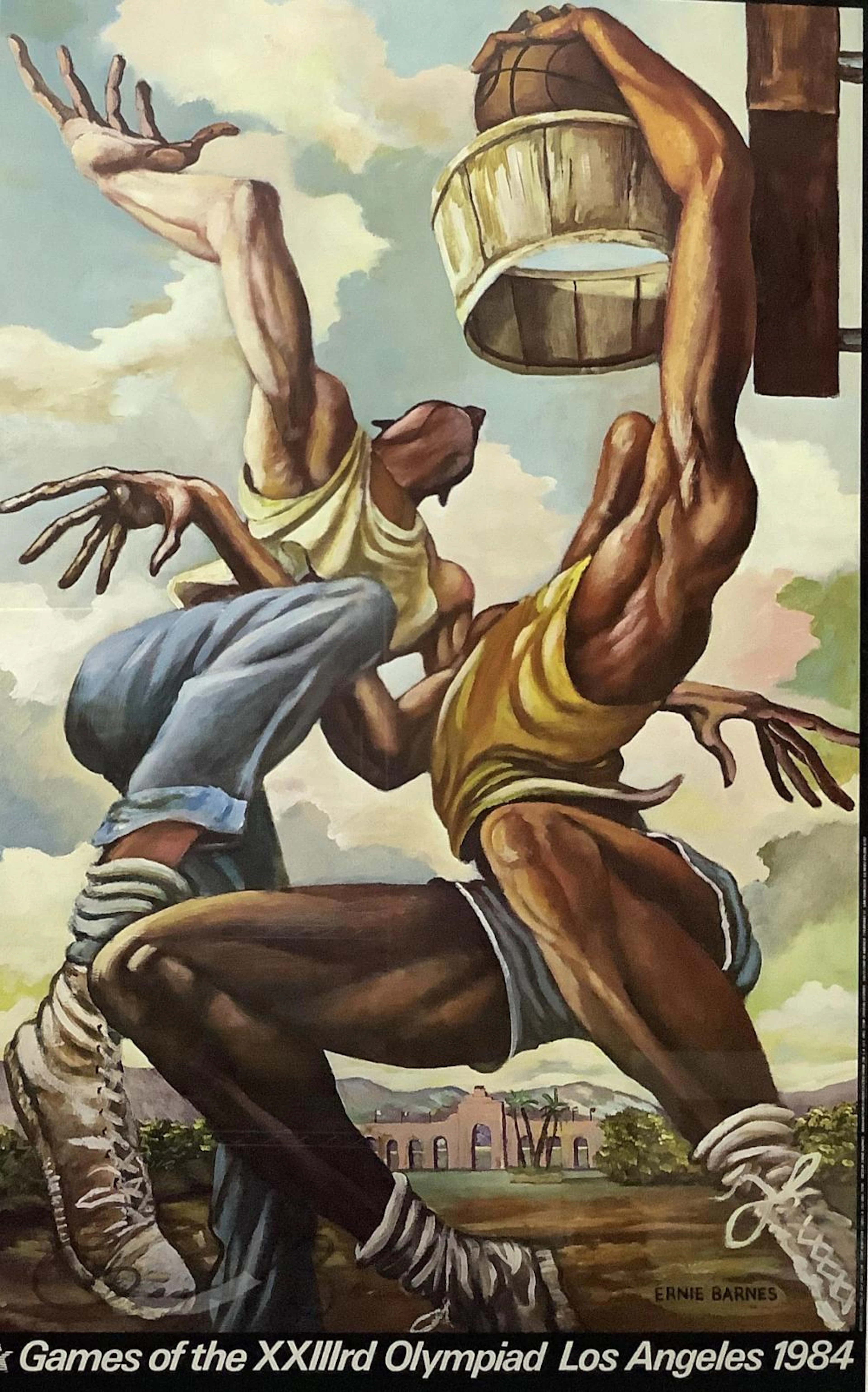 1984 Ernie Barnes Los Angeles Olympics Poster