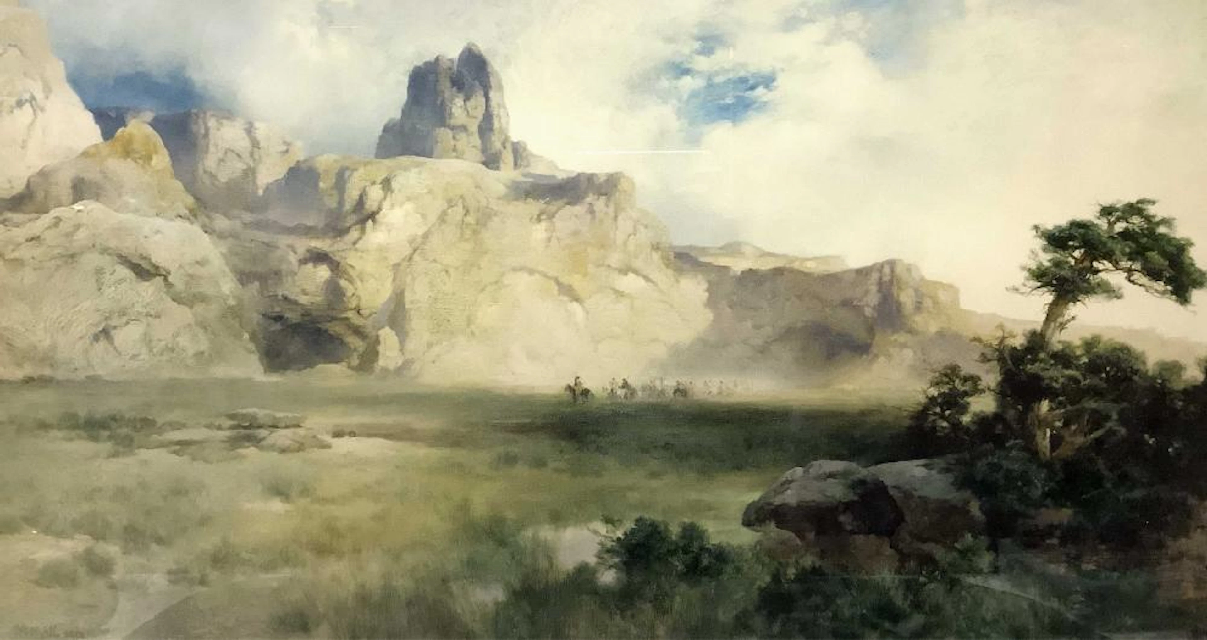 Thomas Moran 'Seeking New Hunting Grounds' Print