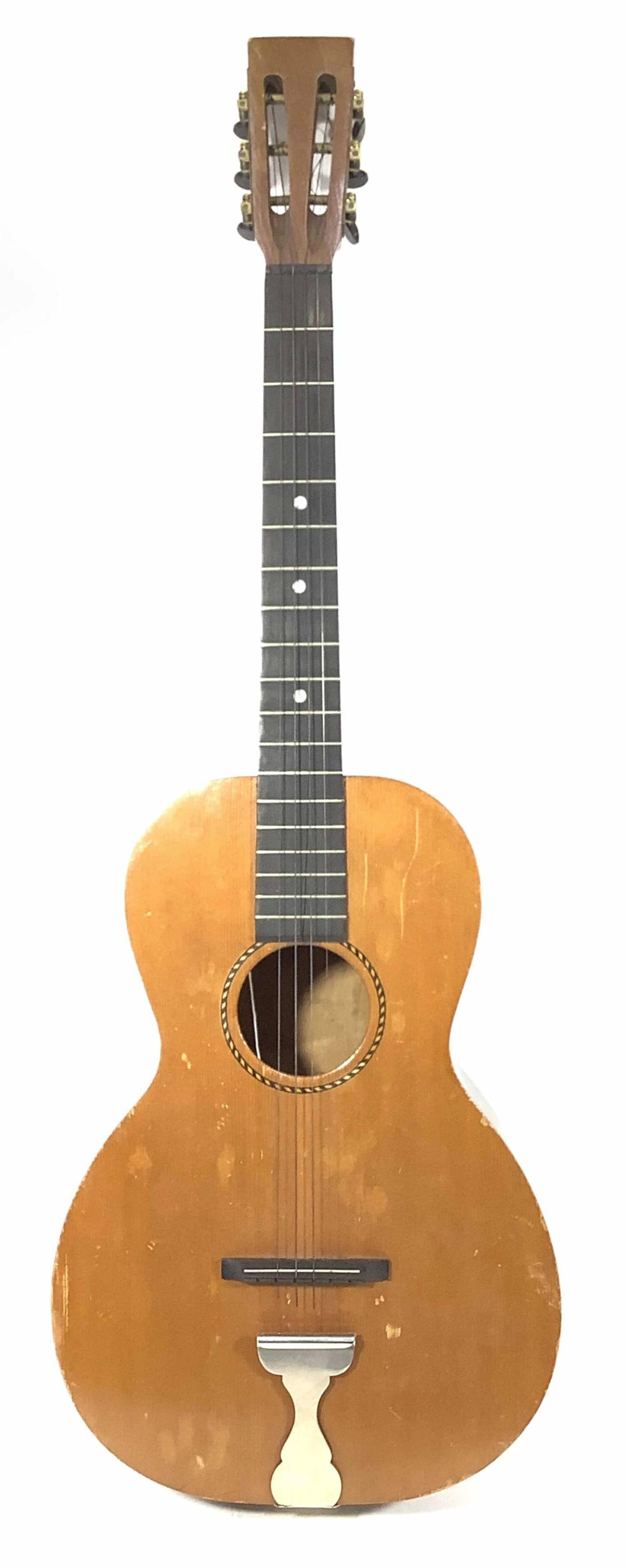 Vintage Parlor Acoustic Guitar With Case