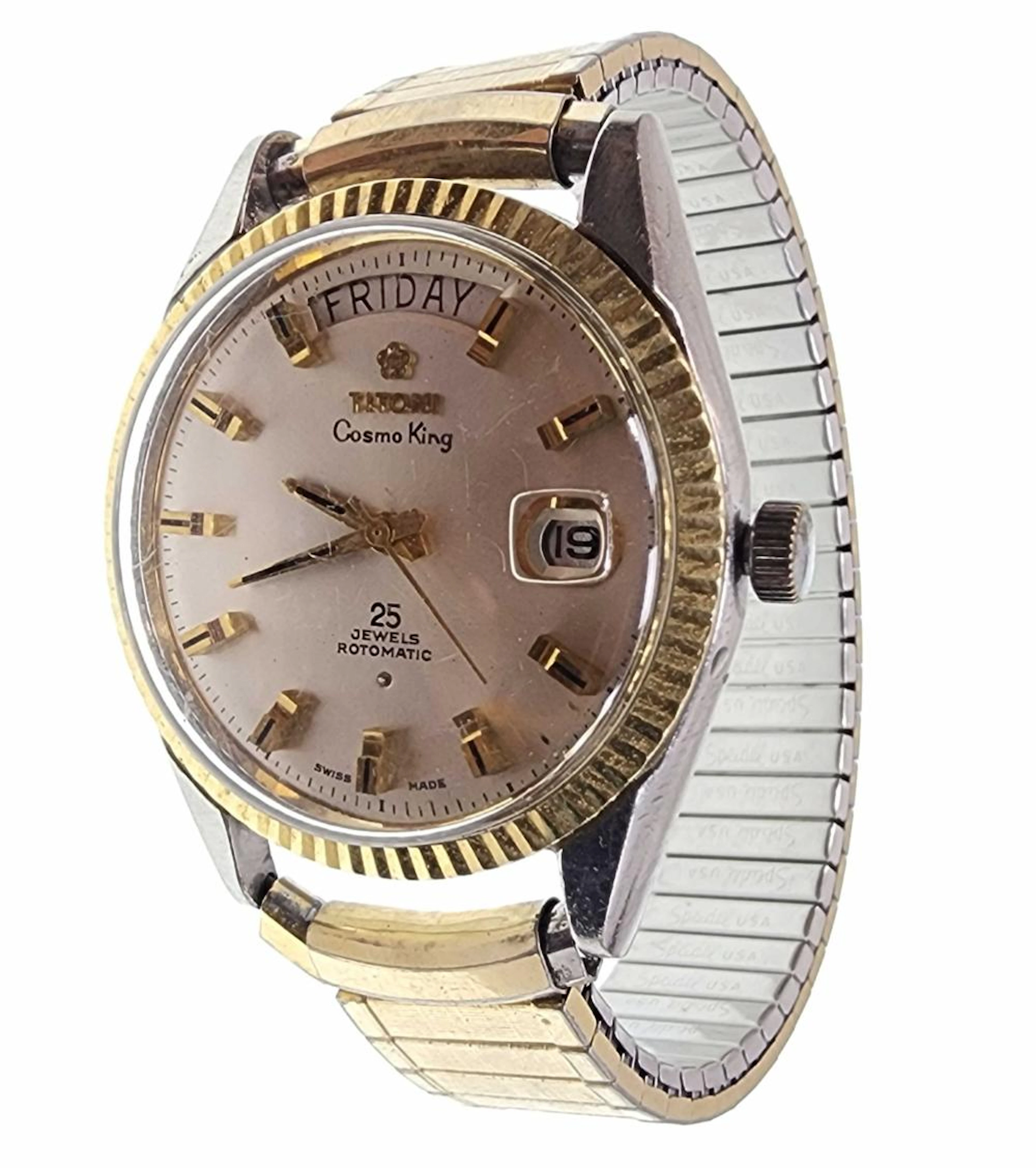Titoni 14K Gold Rim 25 Jewel Rotomatic Men's Watch