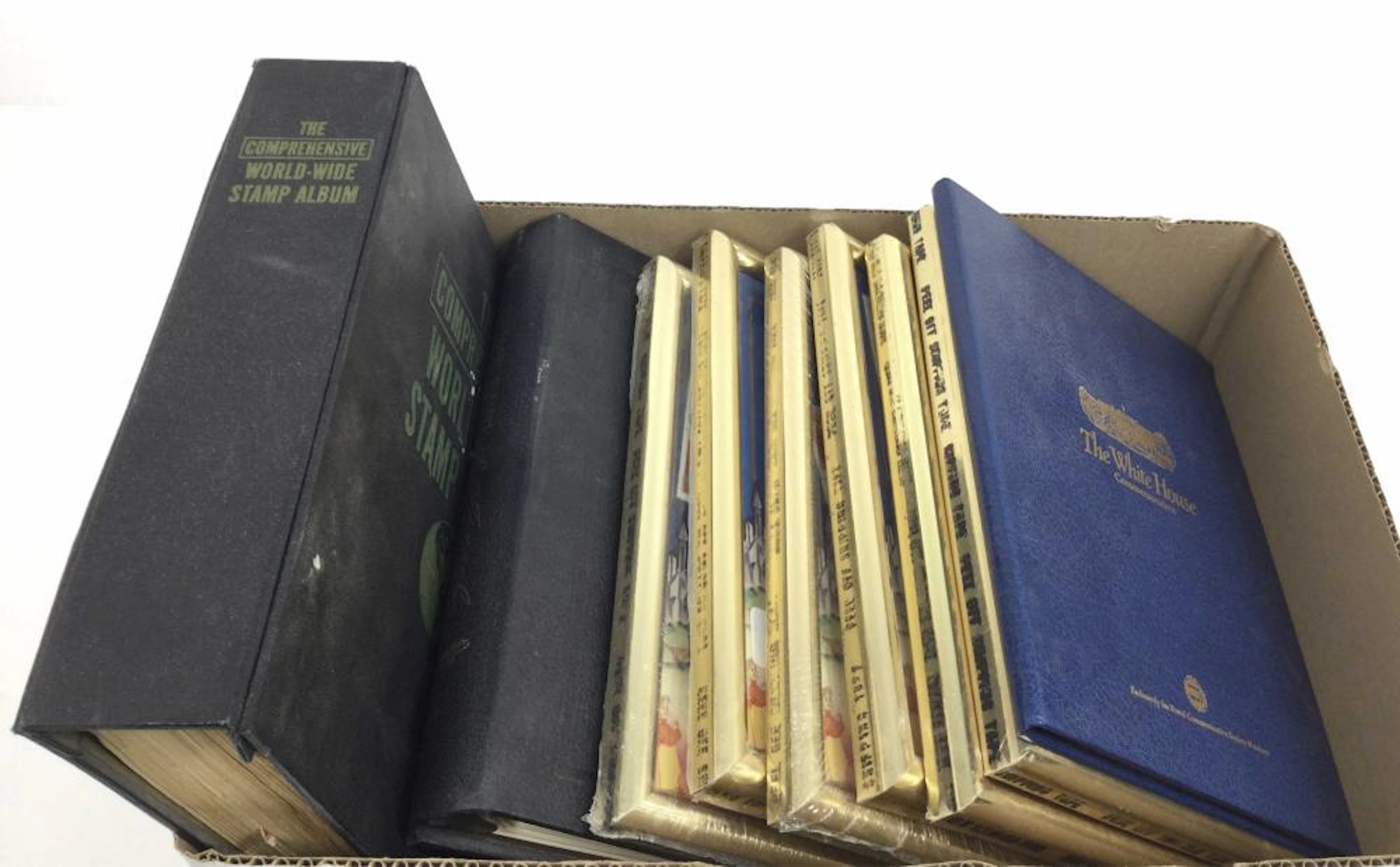 (9pc) Vintage Disney Postal Panes, Stamp Albums