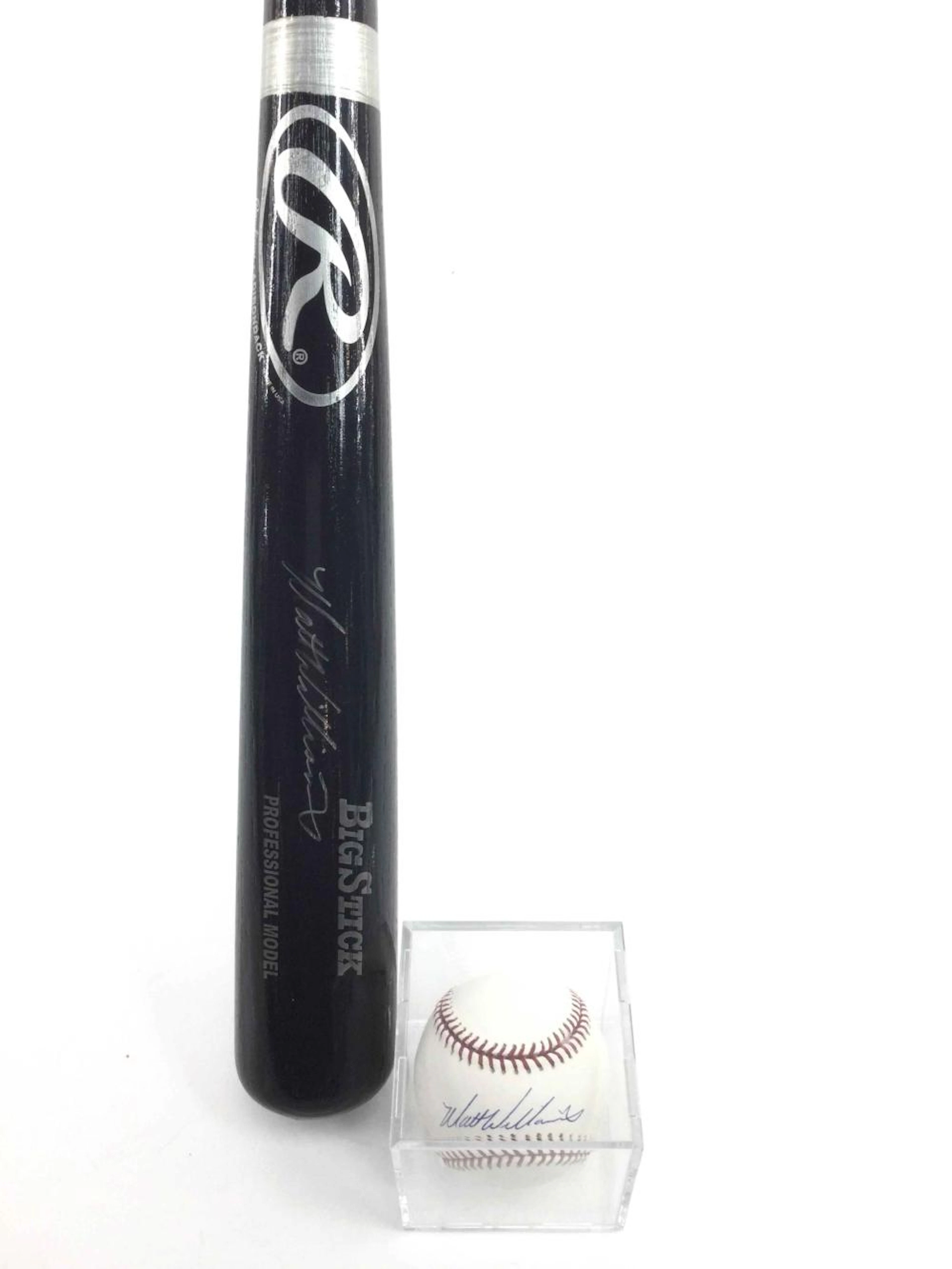 (2pc) Matt Williams Autographed Baseball & Bat