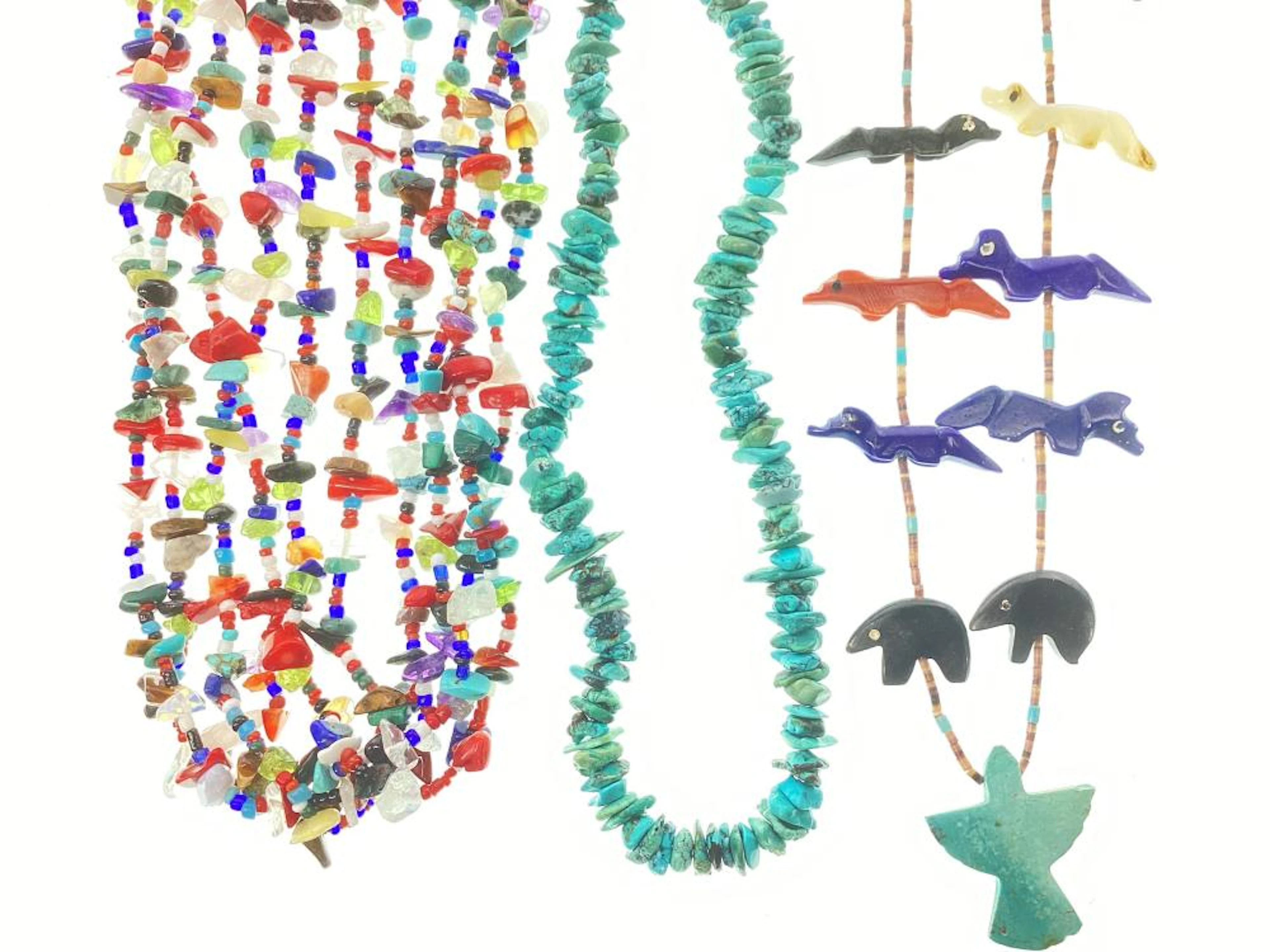 Zuni Fetish & Multi Mineral Necklaces