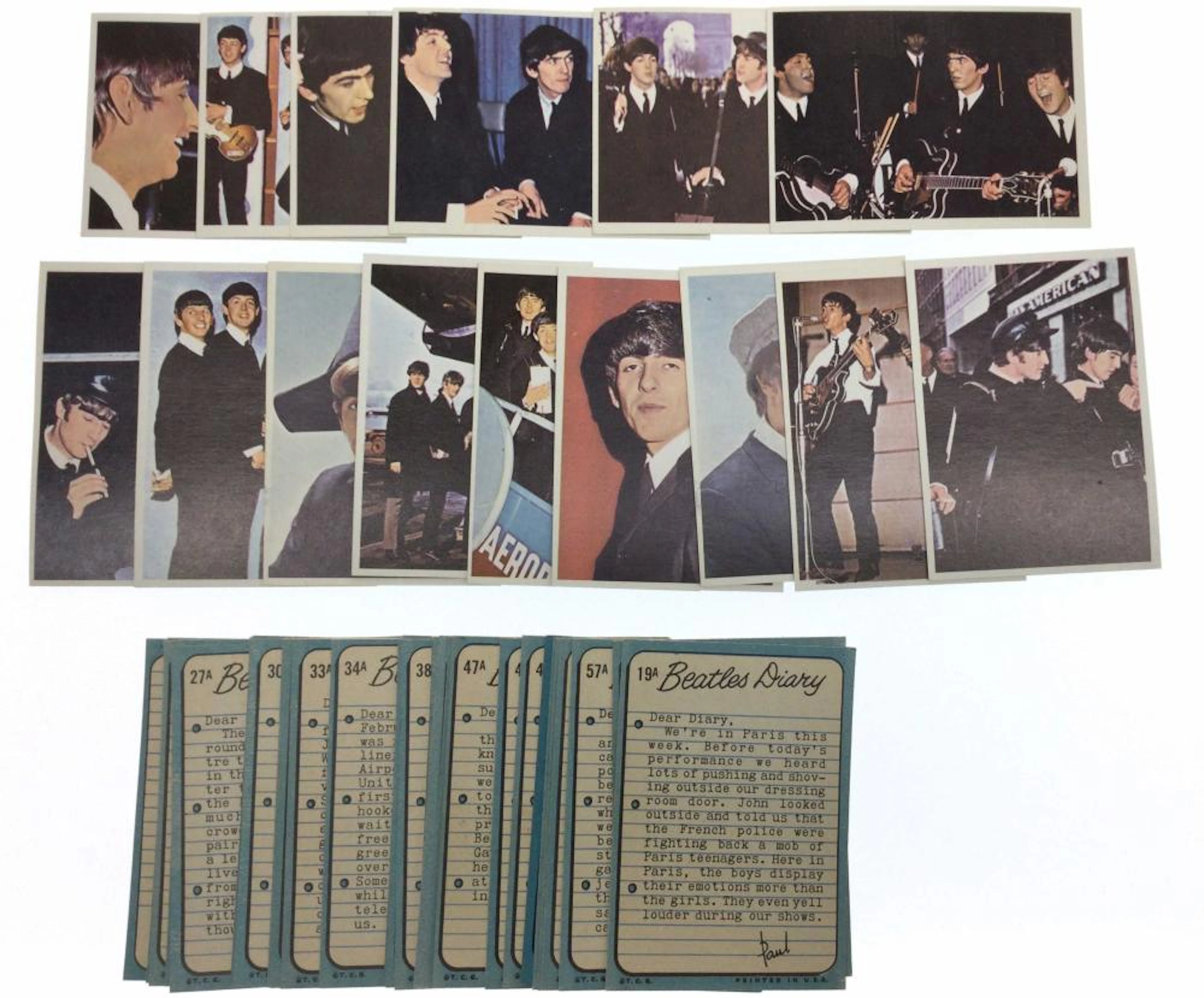 (40+) Vintage Topps Beatles Diary Trading Cards